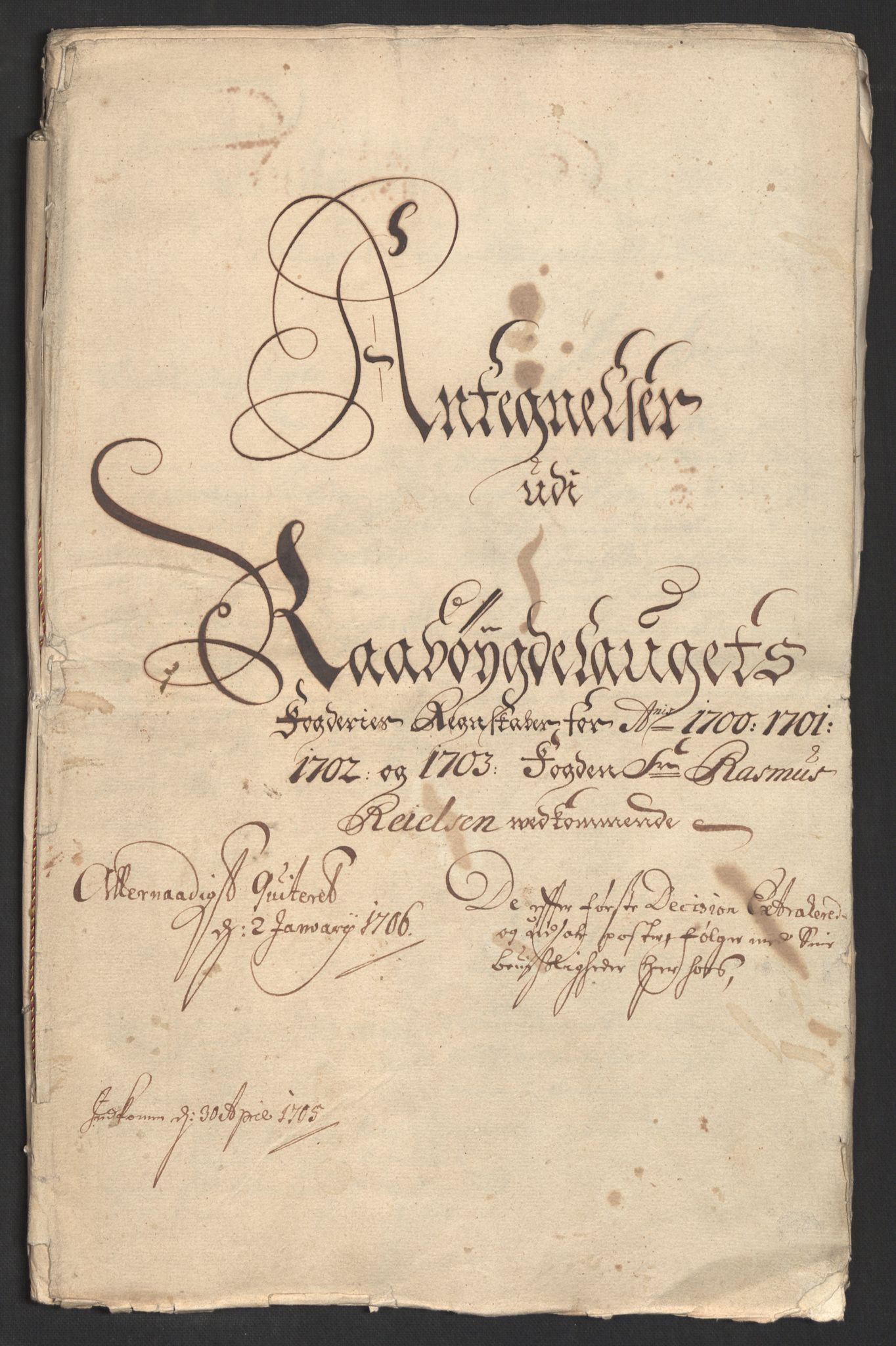 Rentekammeret inntil 1814, Reviderte regnskaper, Fogderegnskap, RA/EA-4092/R40/L2447: Fogderegnskap Råbyggelag, 1703-1705, p. 116