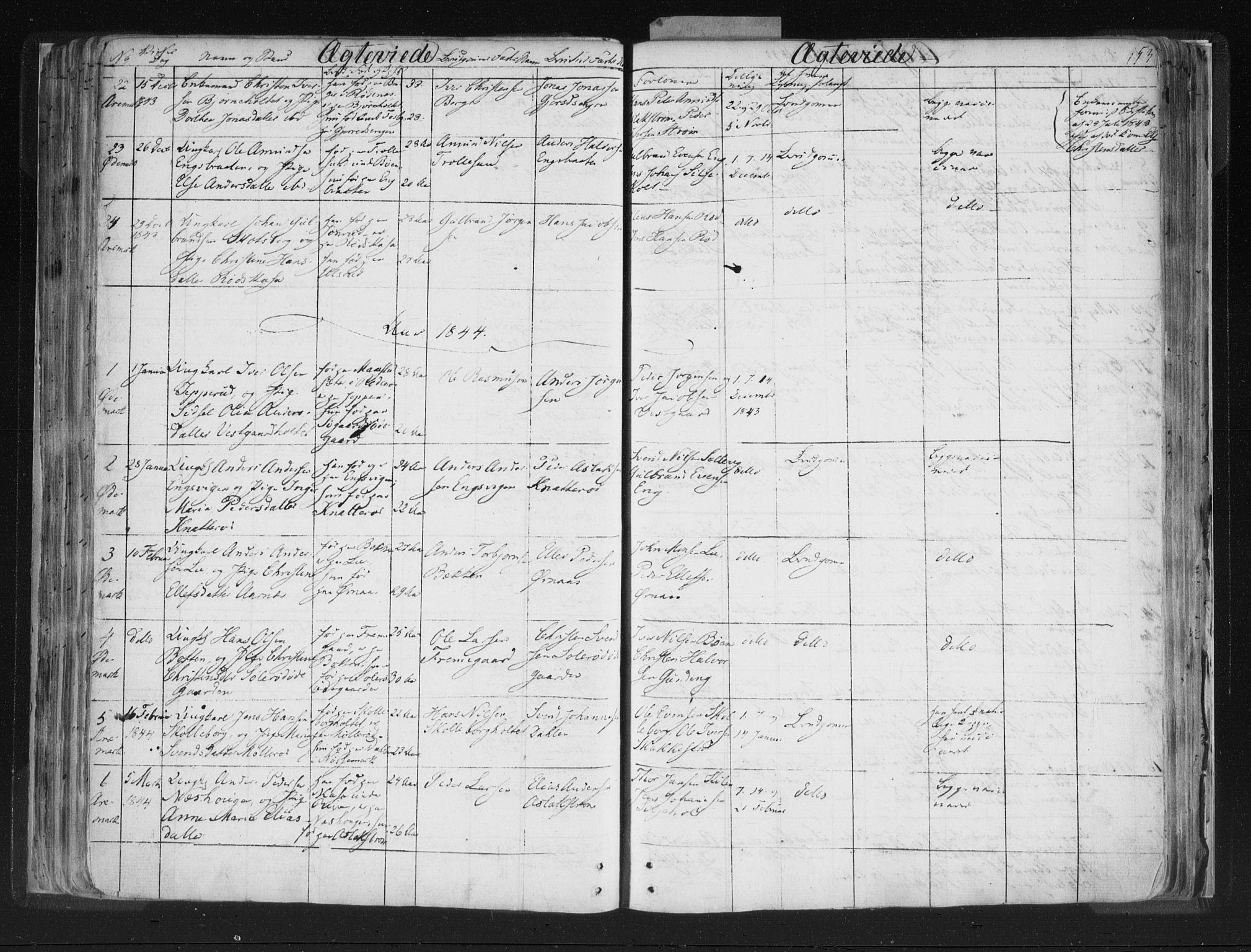 Aremark prestekontor Kirkebøker, AV/SAO-A-10899/F/Fc/L0002: Parish register (official) no. III 2, 1834-1849, p. 153