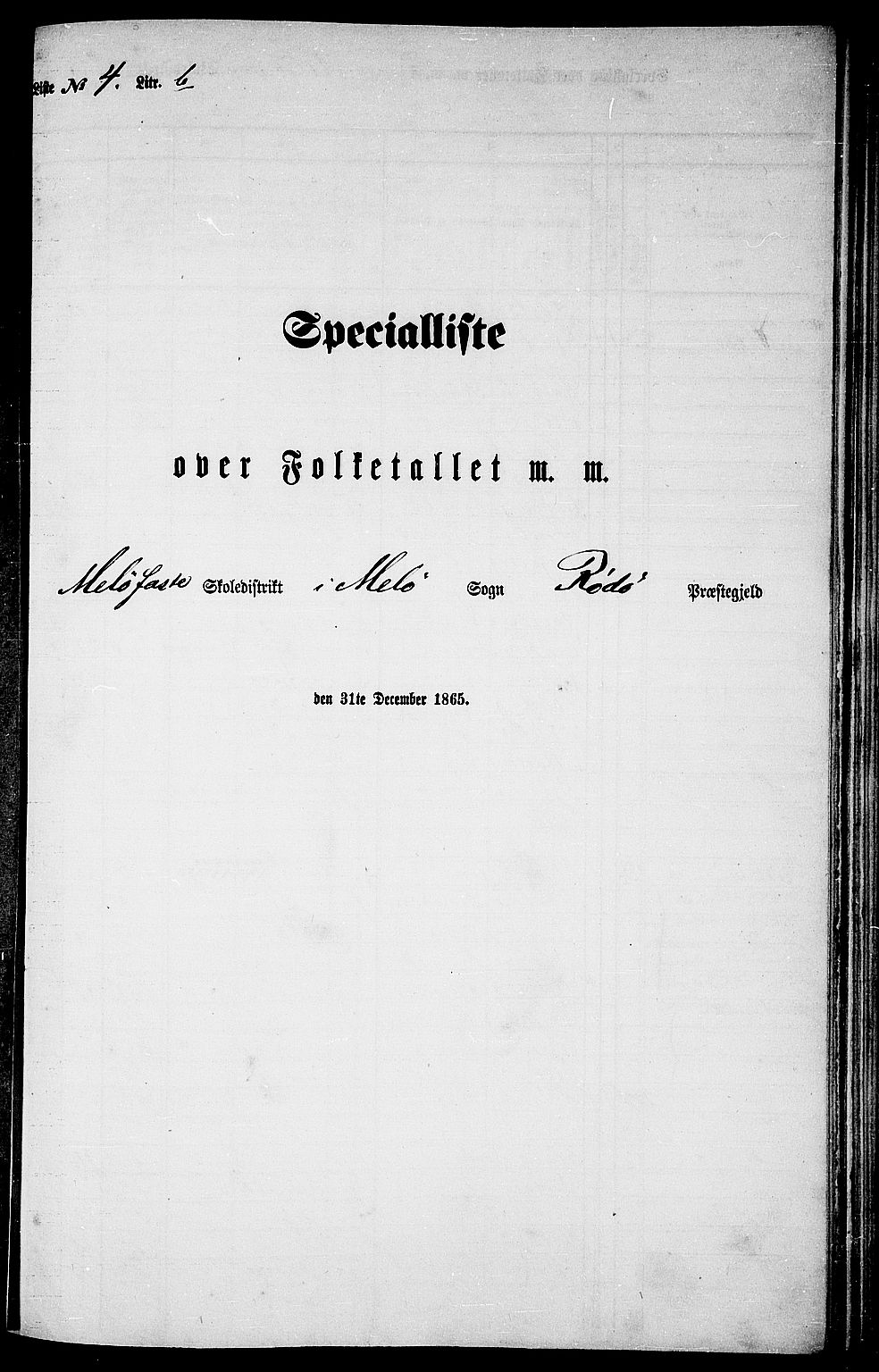 RA, 1865 census for Rødøy, 1865, p. 85