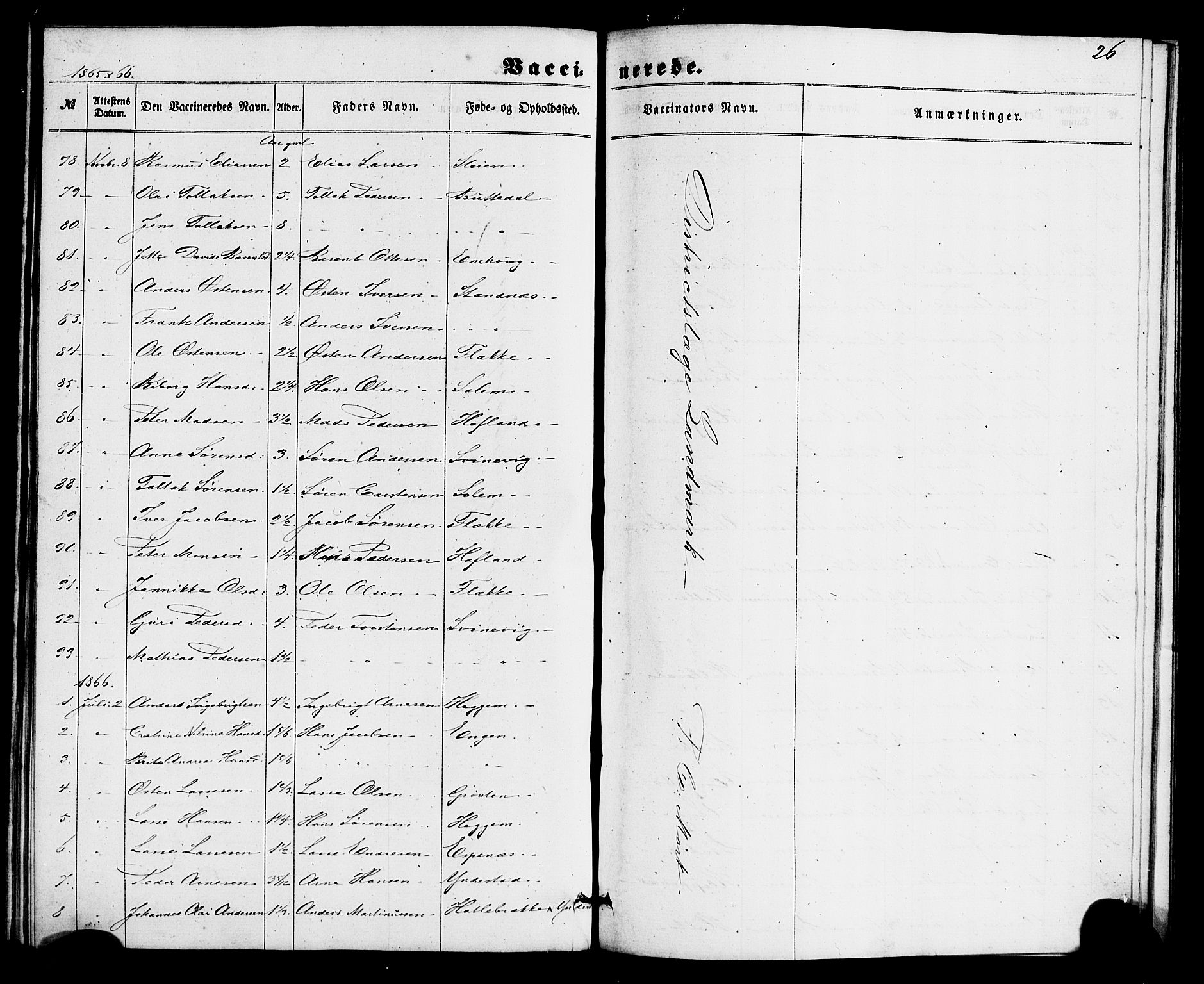 Fjaler sokneprestembete, AV/SAB-A-79801/H/Haa/Haaa/L0011: Parish register (official) no. A 11, 1860-1867, p. 26