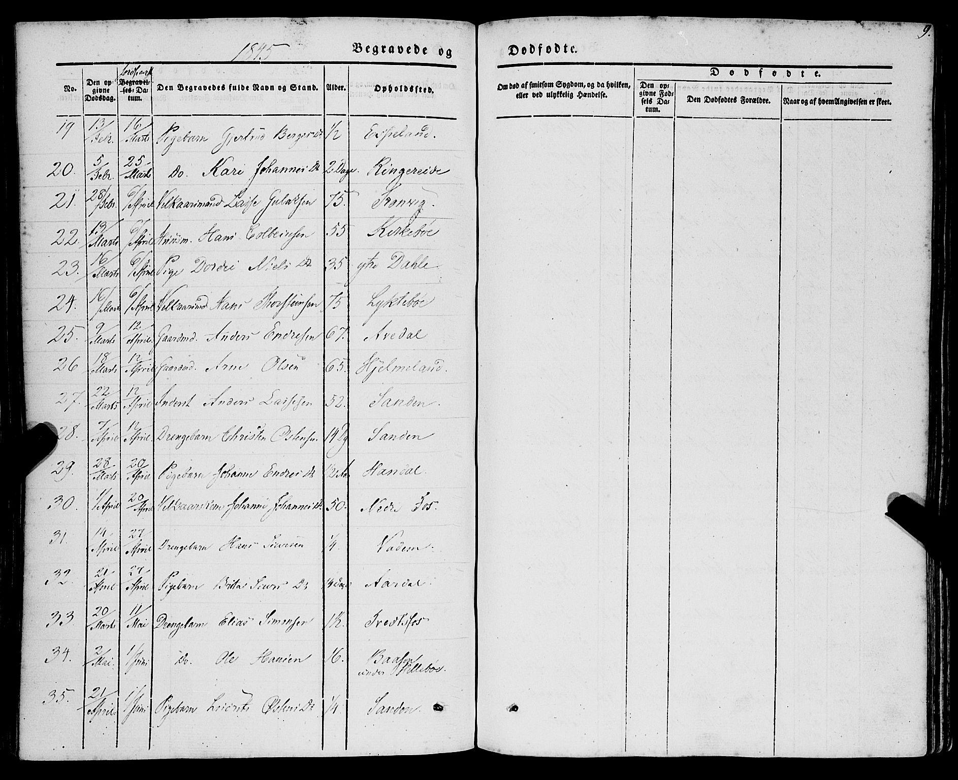 Lavik sokneprestembete, AV/SAB-A-80901: Parish register (official) no. A 3, 1843-1863, p. 9