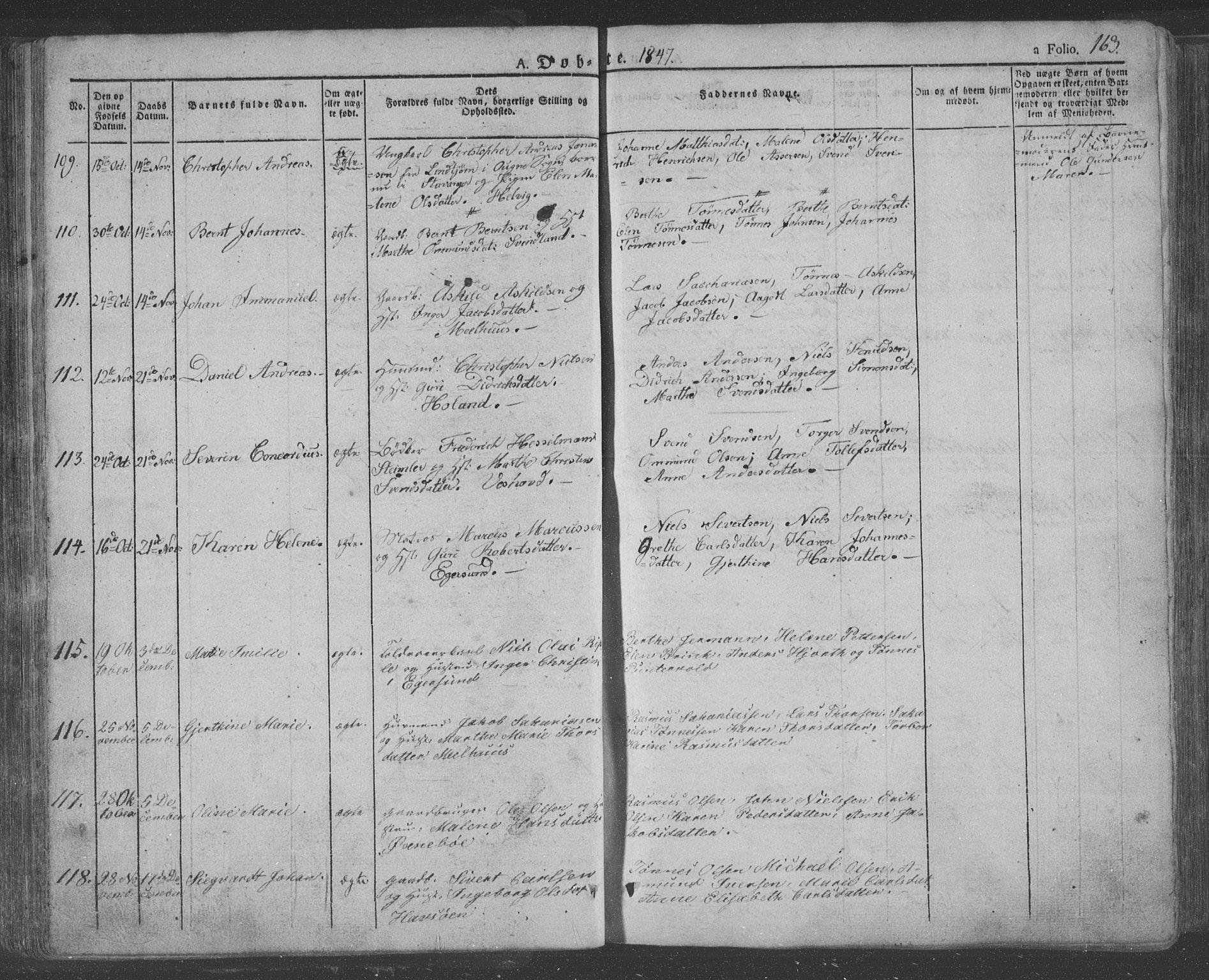 Eigersund sokneprestkontor, AV/SAST-A-101807/S08/L0009: Parish register (official) no. A 9, 1827-1850, p. 163