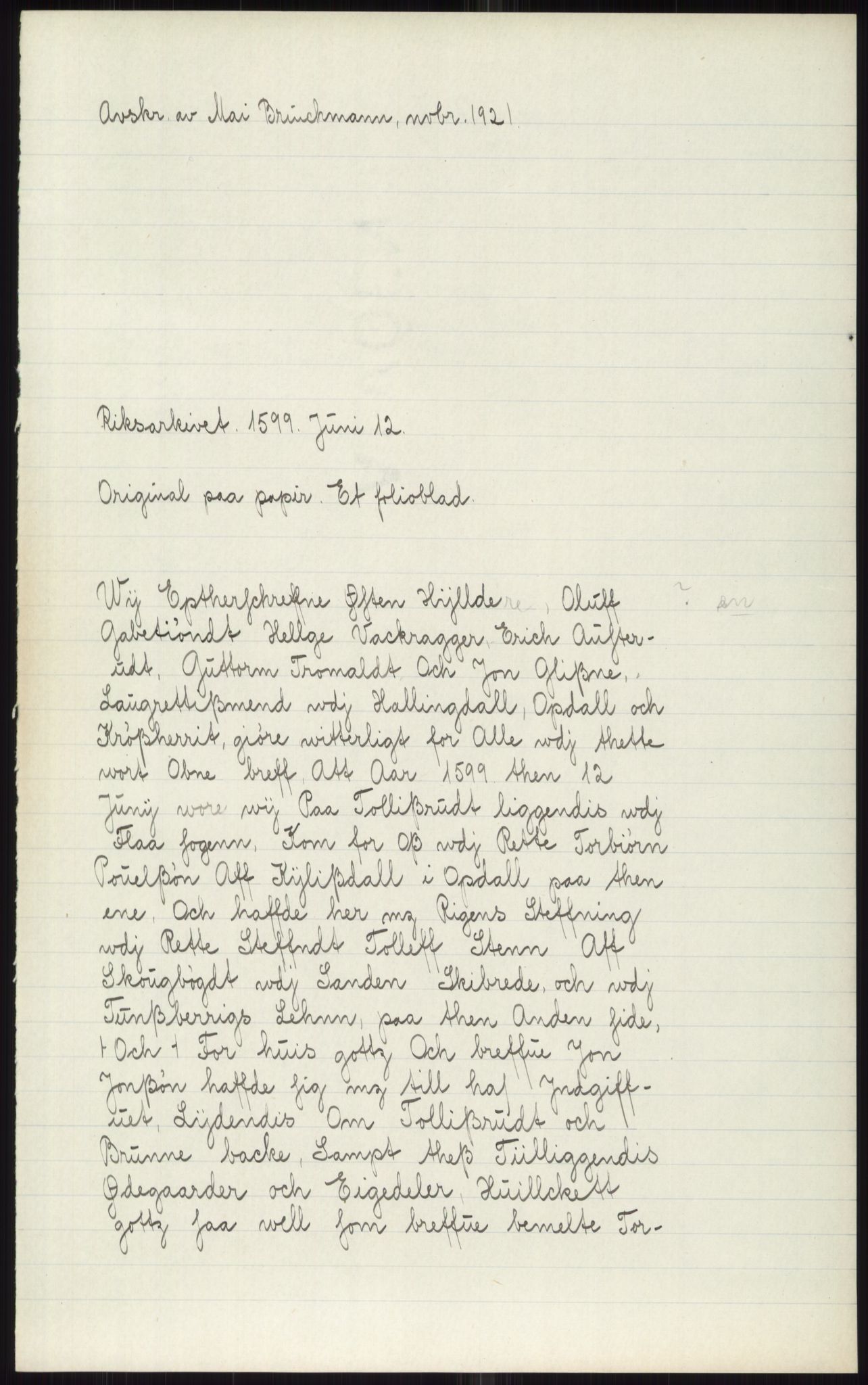 Samlinger til kildeutgivelse, Diplomavskriftsamlingen, AV/RA-EA-4053/H/Ha, p. 2796