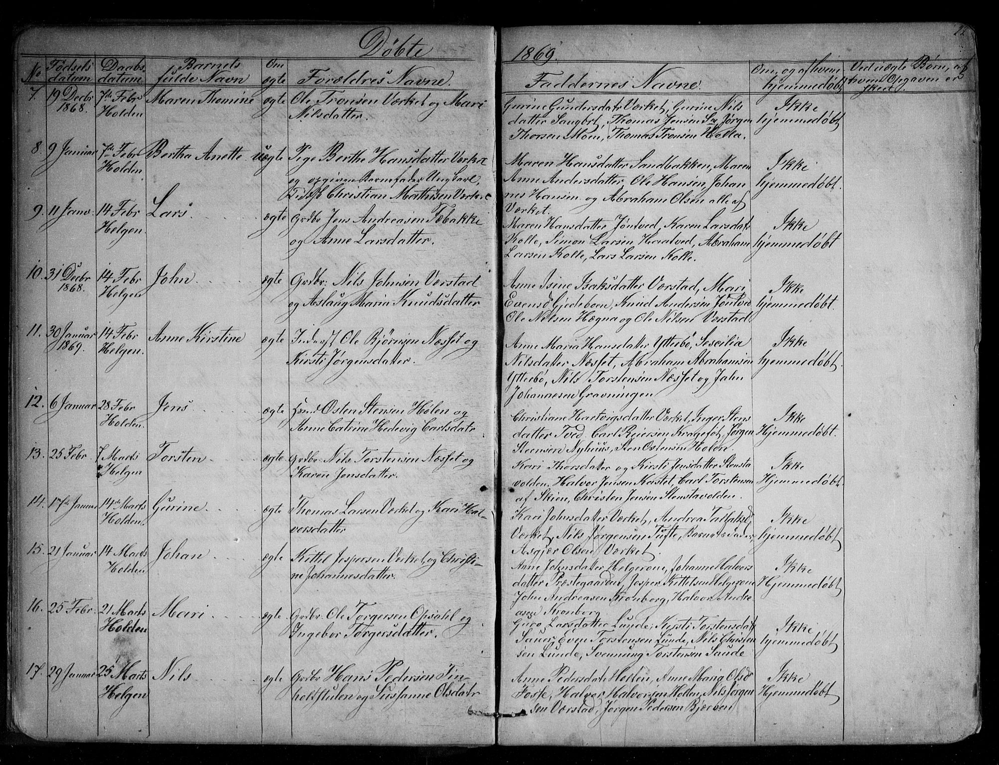 Holla kirkebøker, SAKO/A-272/G/Ga/L0004: Parish register (copy) no. I 4, 1867-1890, p. 22