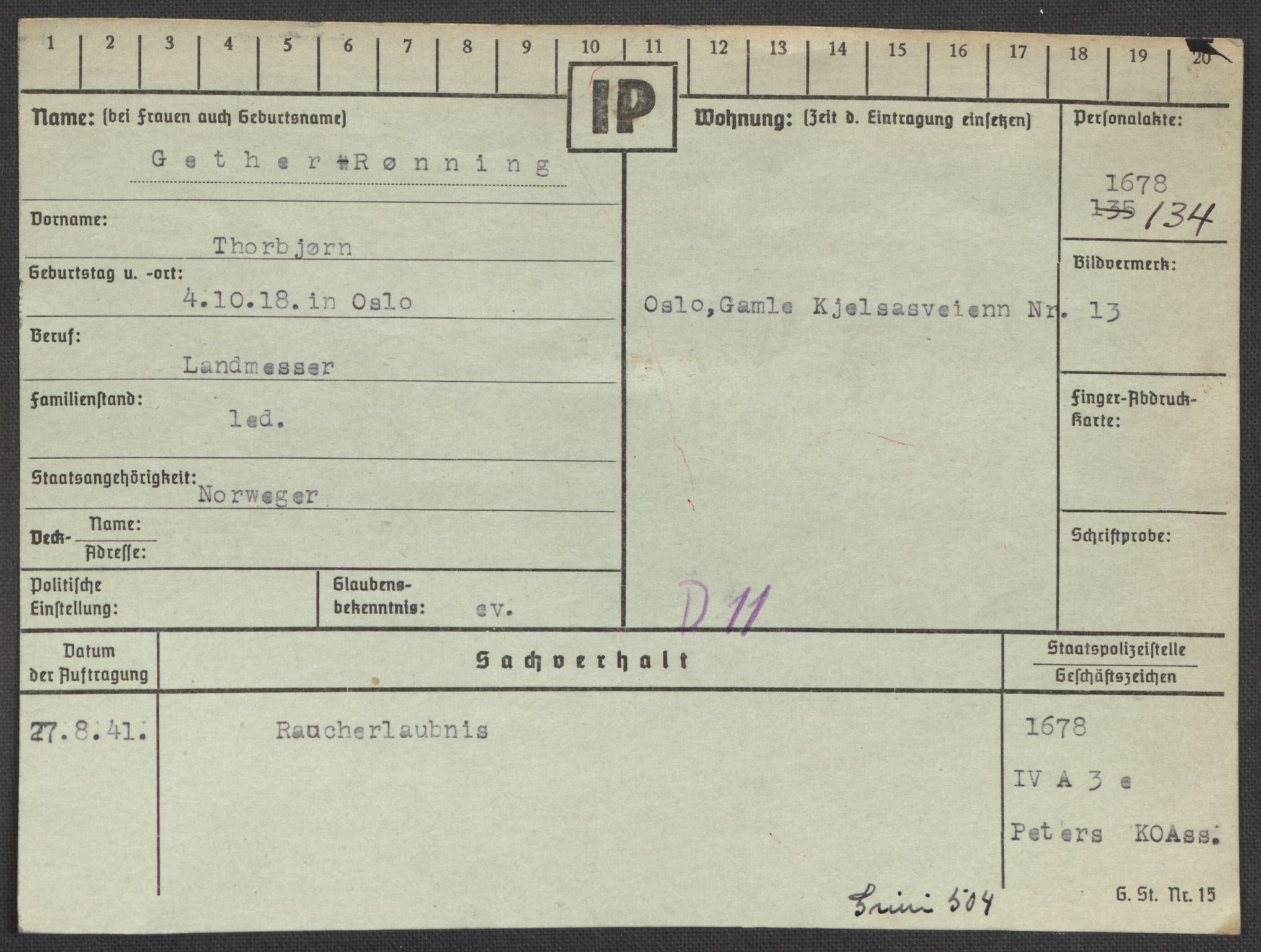 Befehlshaber der Sicherheitspolizei und des SD, AV/RA-RAFA-5969/E/Ea/Eaa/L0003: Register over norske fanger i Møllergata 19: Eng-Hag, 1940-1945, p. 781