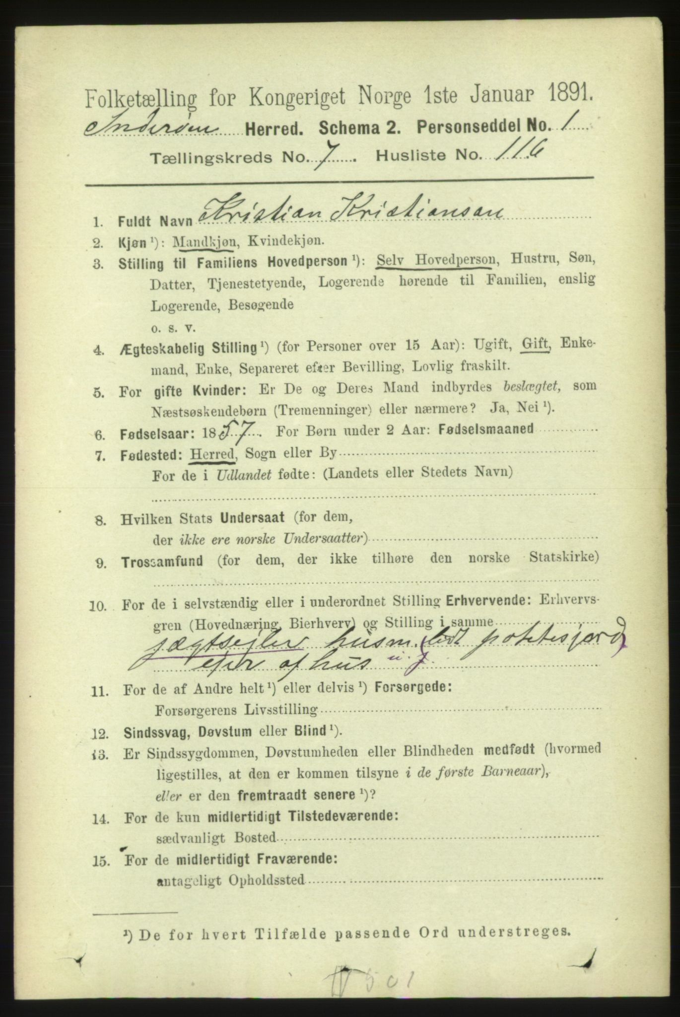 RA, 1891 census for 1729 Inderøy, 1891, p. 4414