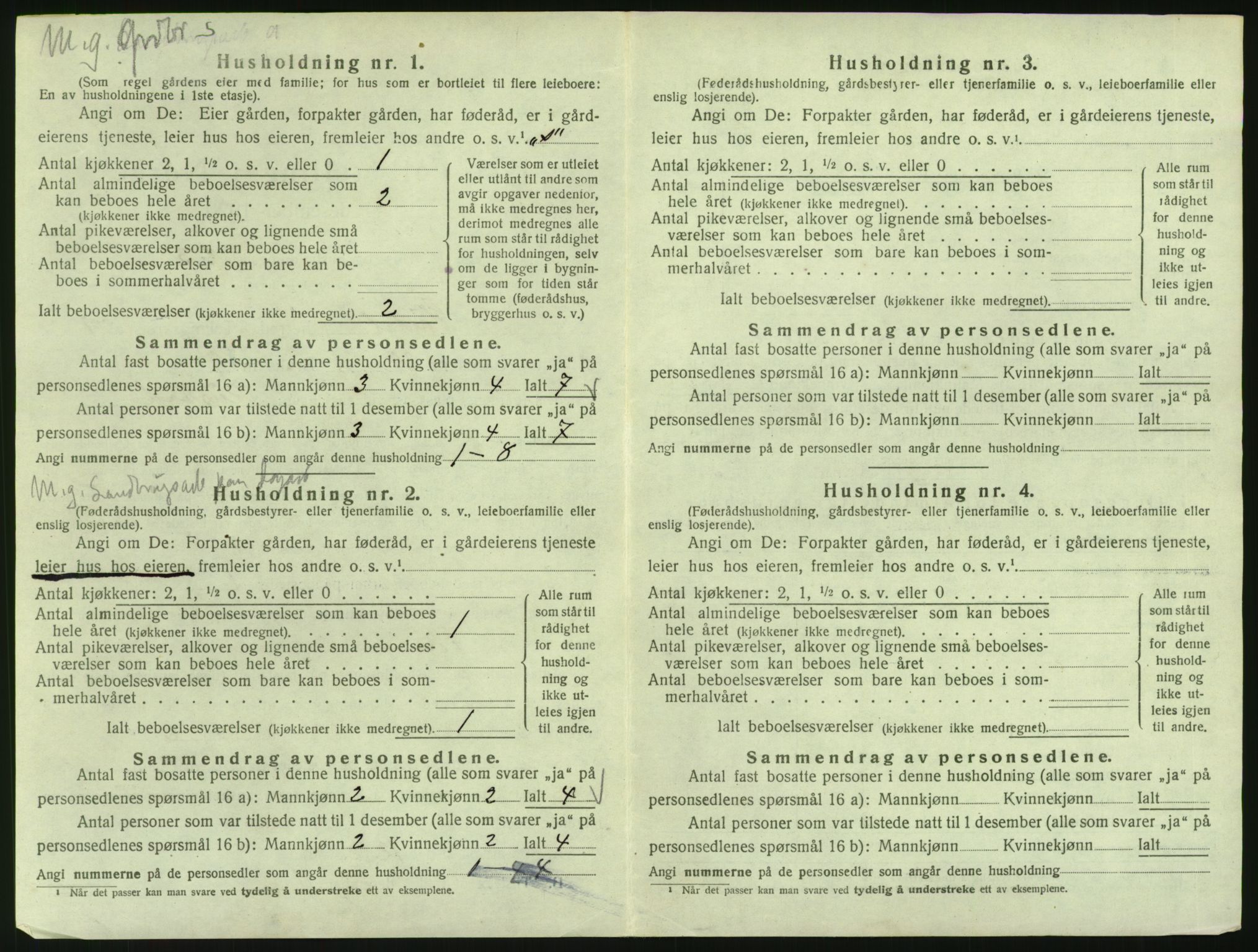 SAH, 1920 census for Vardal, 1920, p. 64