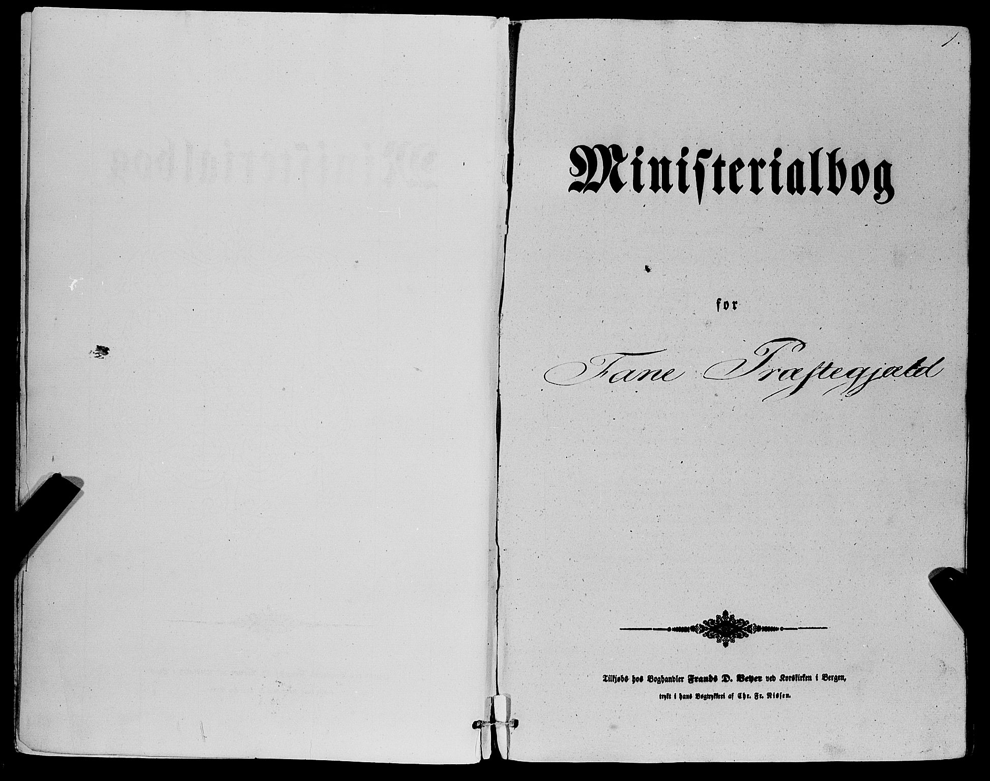 Fana Sokneprestembete, AV/SAB-A-75101/H/Haa/Haaa/L0011: Parish register (official) no. A 11, 1851-1862, p. 1