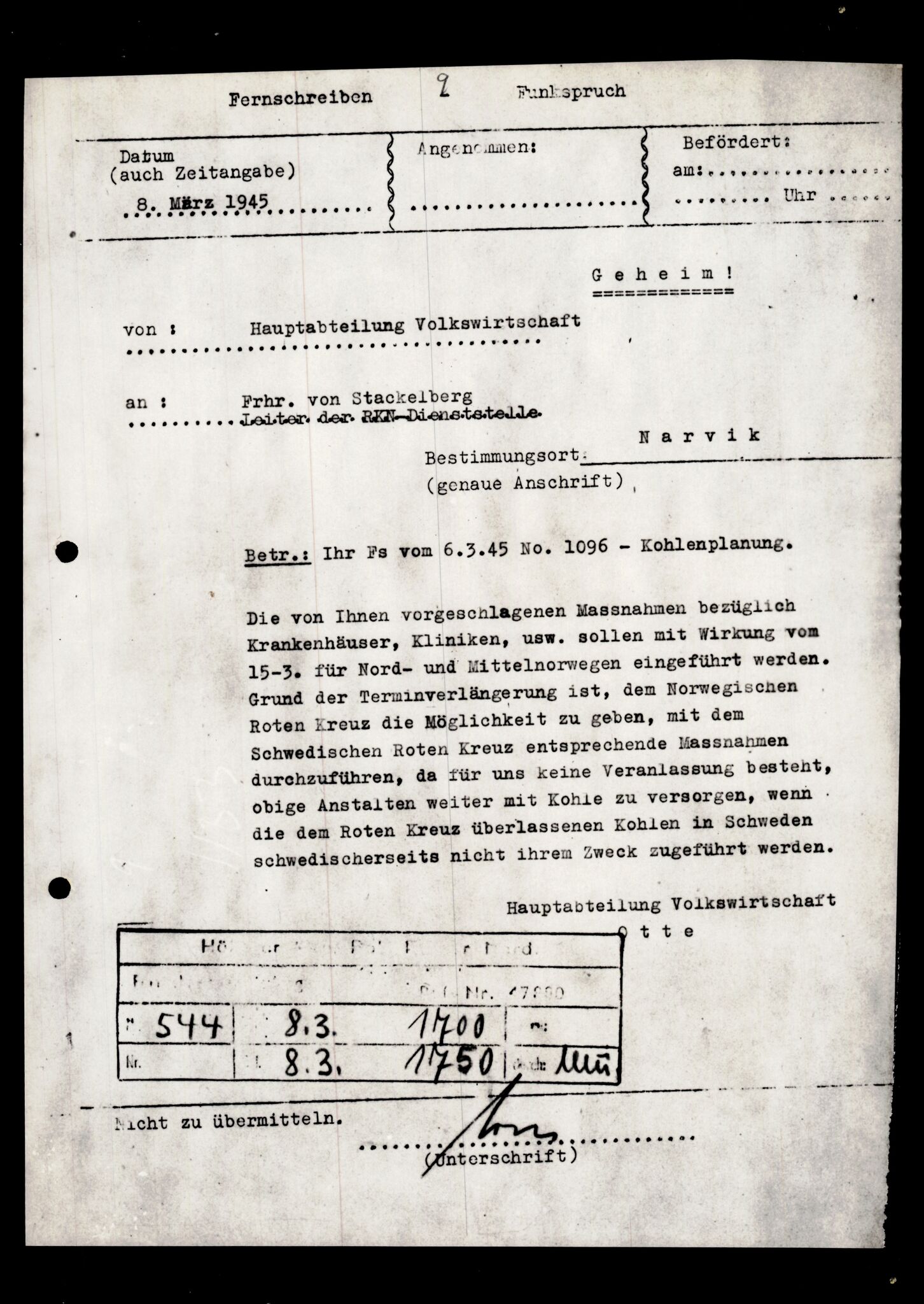 Forsvarets Overkommando. 2 kontor. Arkiv 11.4. Spredte tyske arkivsaker, AV/RA-RAFA-7031/D/Dar/Darb/L0012: Reichskommissariat - Hauptabteilung Volkswirtschaft, 1940-1945, p. 395