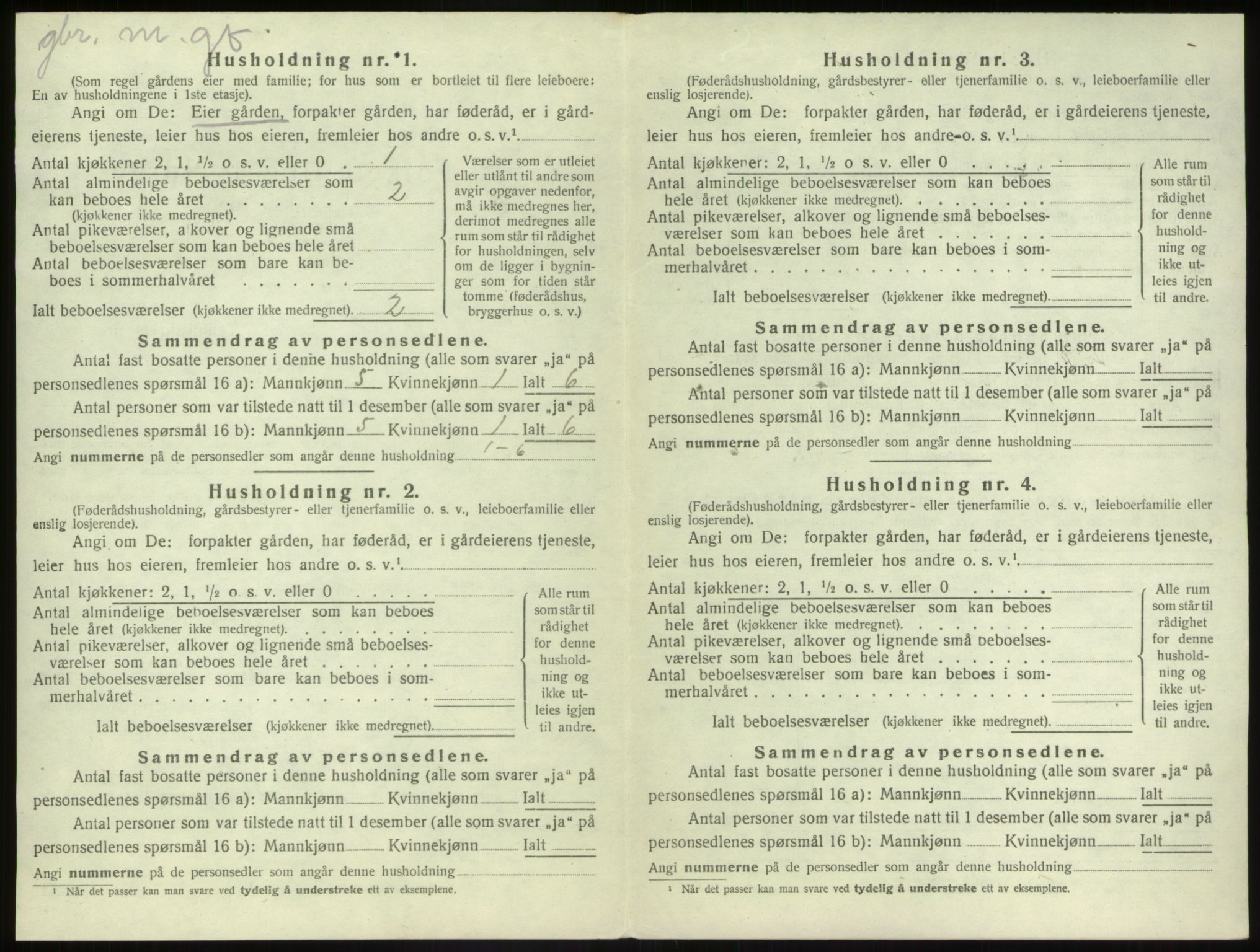 SAB, 1920 census for Jølster, 1920, p. 545