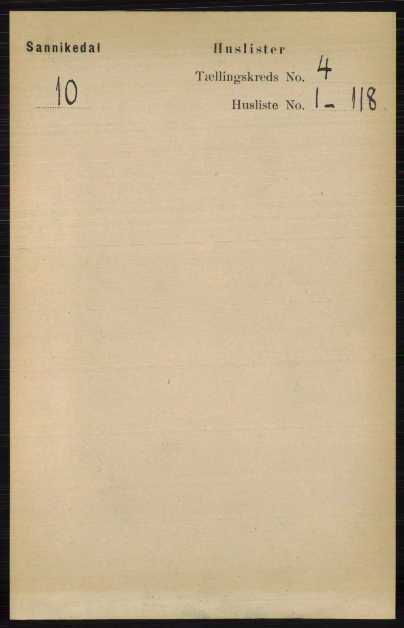 RA, 1891 census for 0816 Sannidal, 1891, p. 1104
