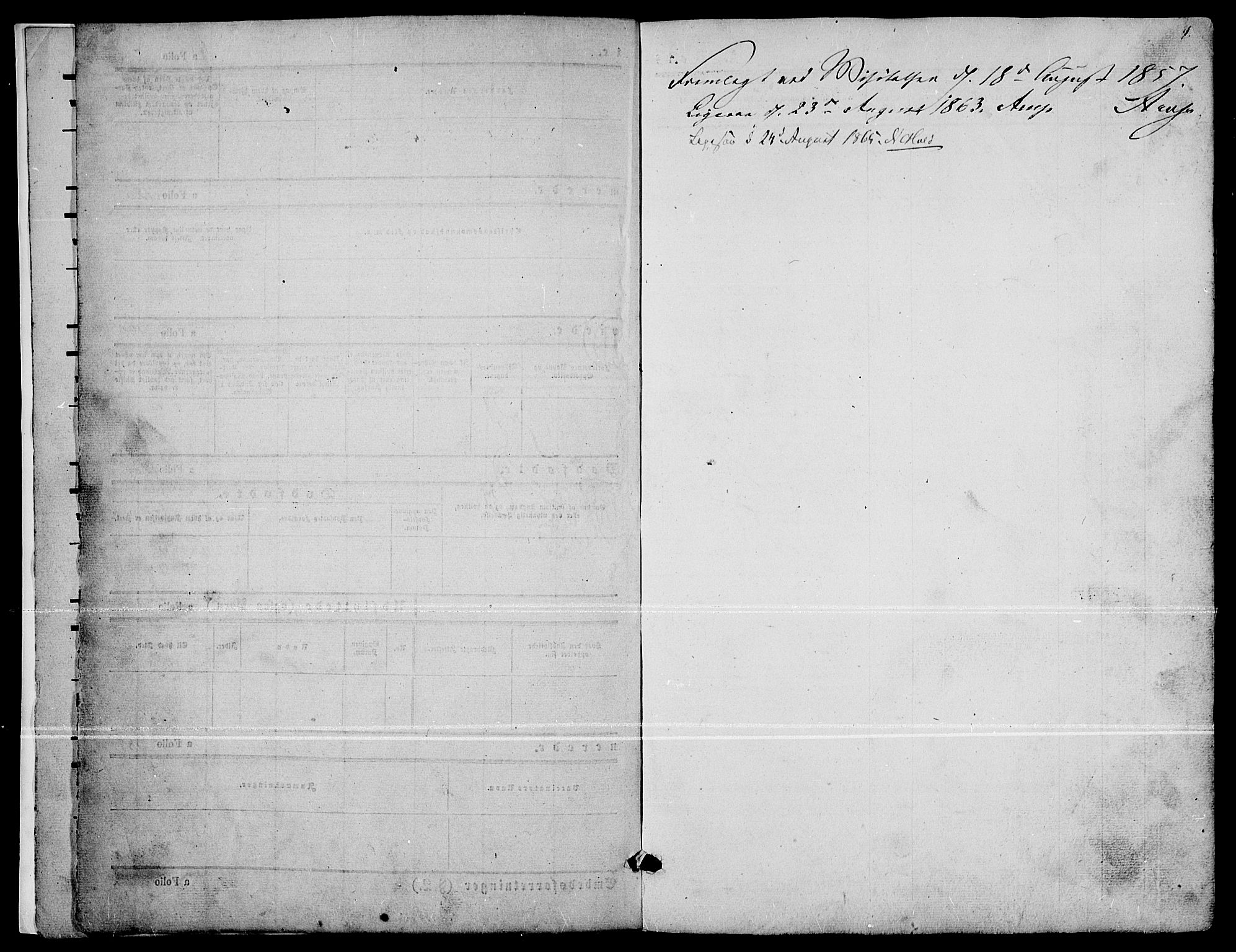 Nord-Fron prestekontor, SAH/PREST-080/H/Ha/Hab/L0001: Parish register (copy) no. 1, 1851-1883, p. 1