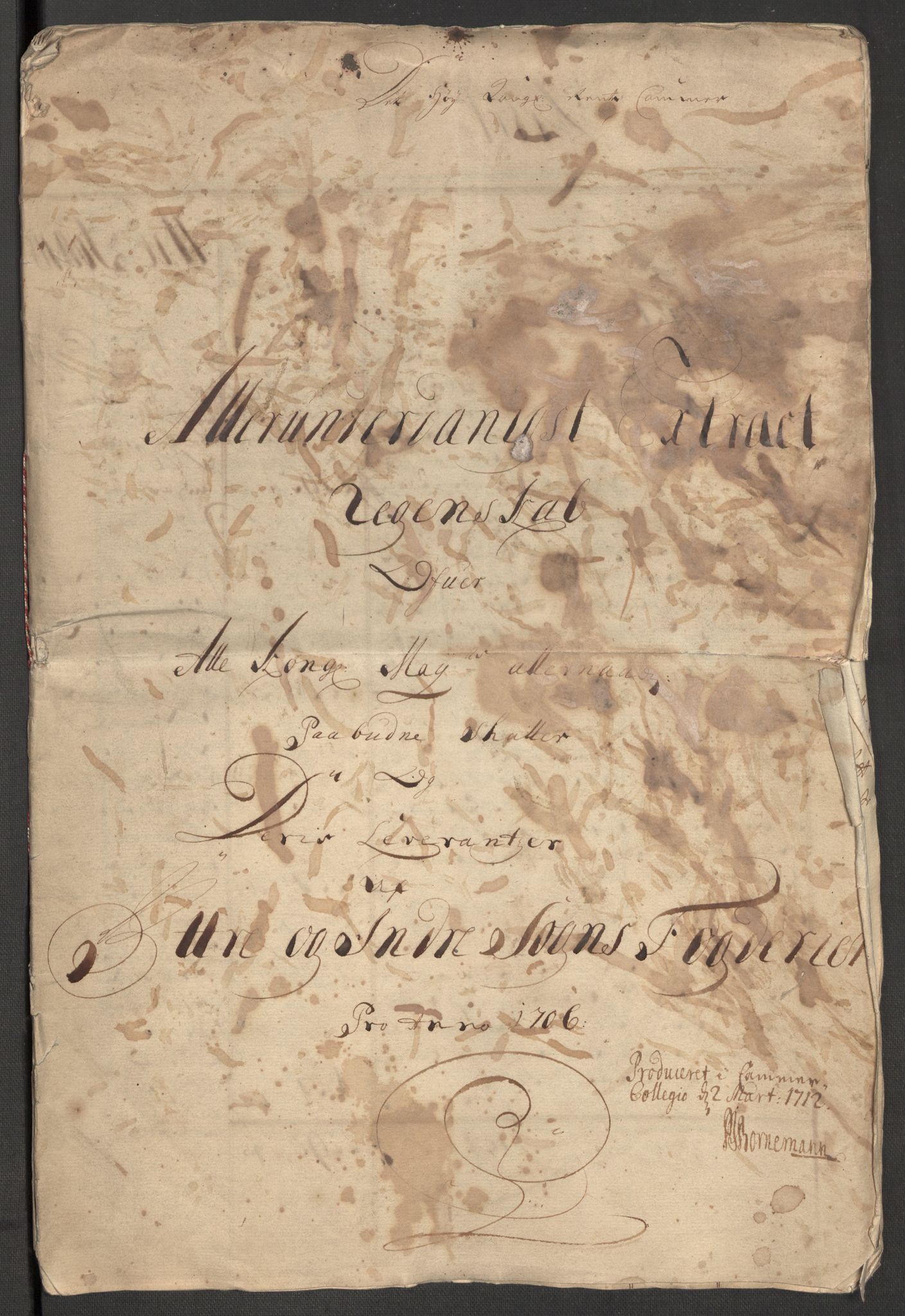 Rentekammeret inntil 1814, Reviderte regnskaper, Fogderegnskap, AV/RA-EA-4092/R52/L3314: Fogderegnskap Sogn, 1705-1707, p. 218