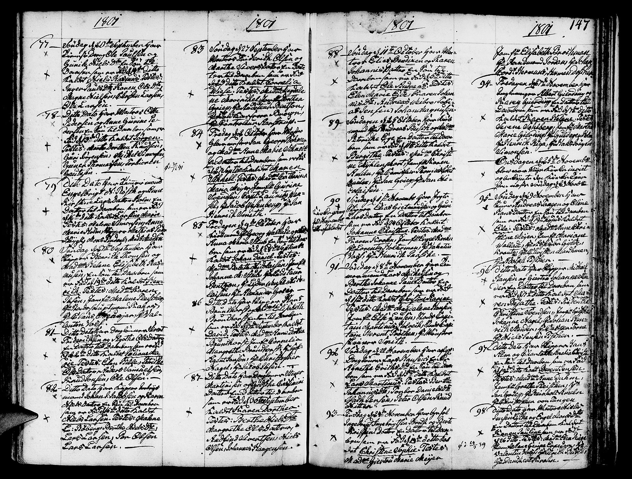 Nykirken Sokneprestembete, AV/SAB-A-77101/H/Haa/L0005: Parish register (official) no. A 5, 1775-1808, p. 147