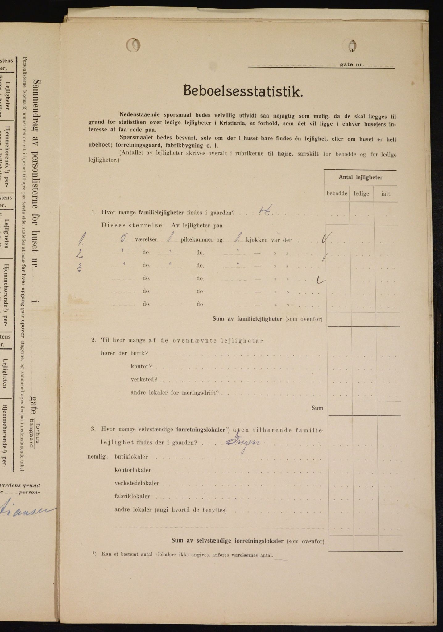 OBA, Municipal Census 1909 for Kristiania, 1909, p. 47560