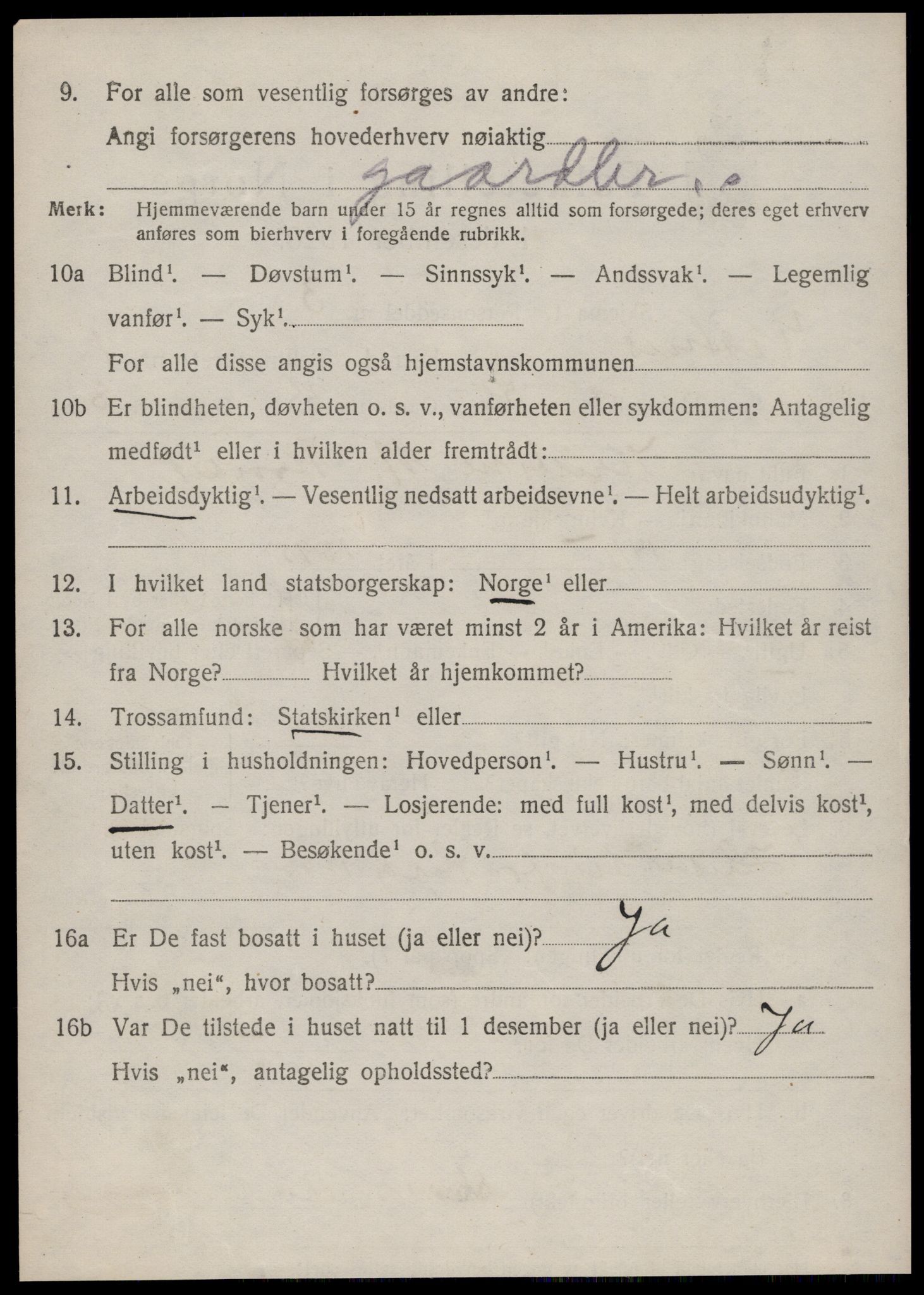 SAT, 1920 census for Vestnes, 1920, p. 1886