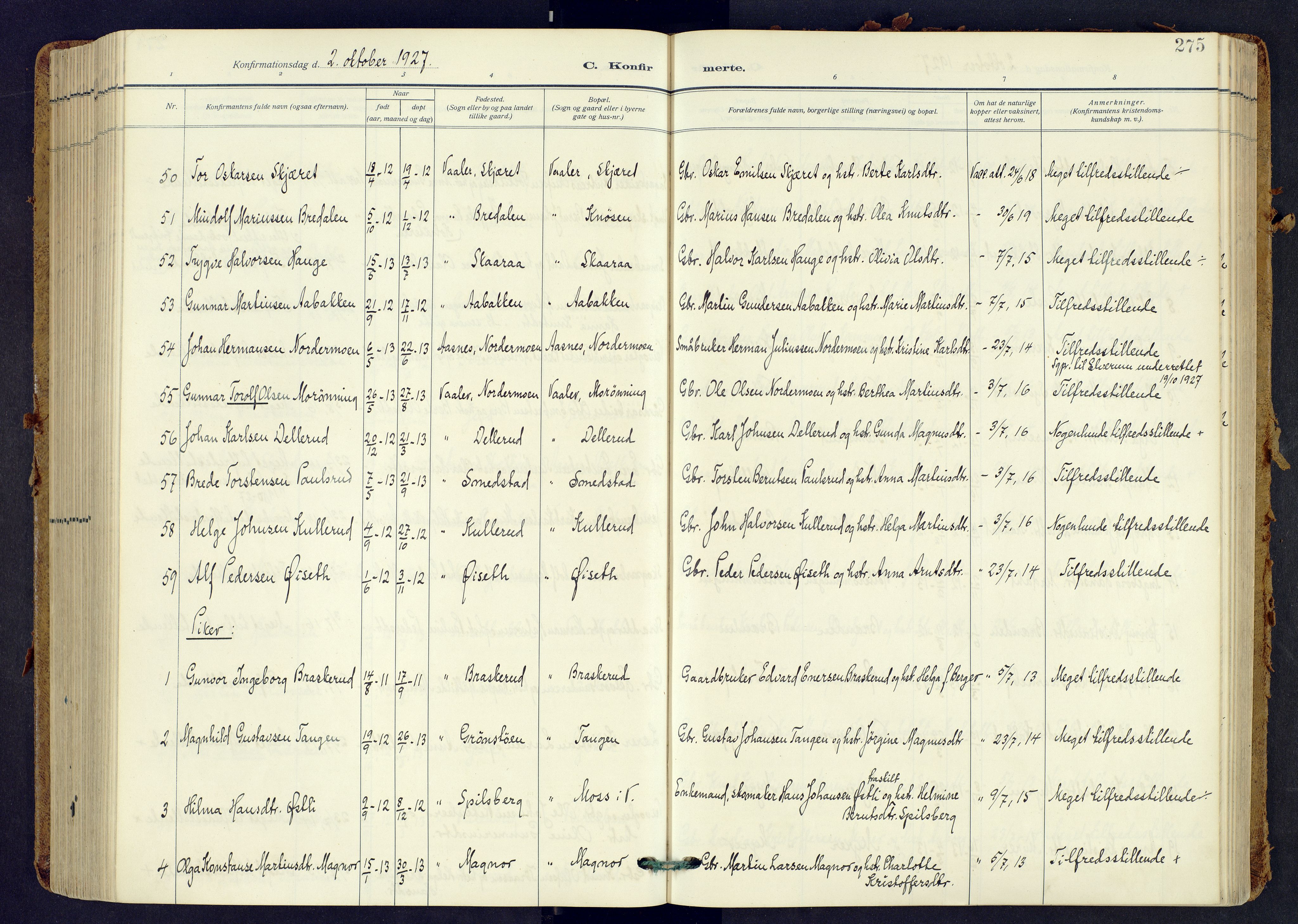 Våler prestekontor, Hedmark, AV/SAH-PREST-040/H/Ha/Haa/L0009: Parish register (official) no. 9, 1912-1940, p. 275