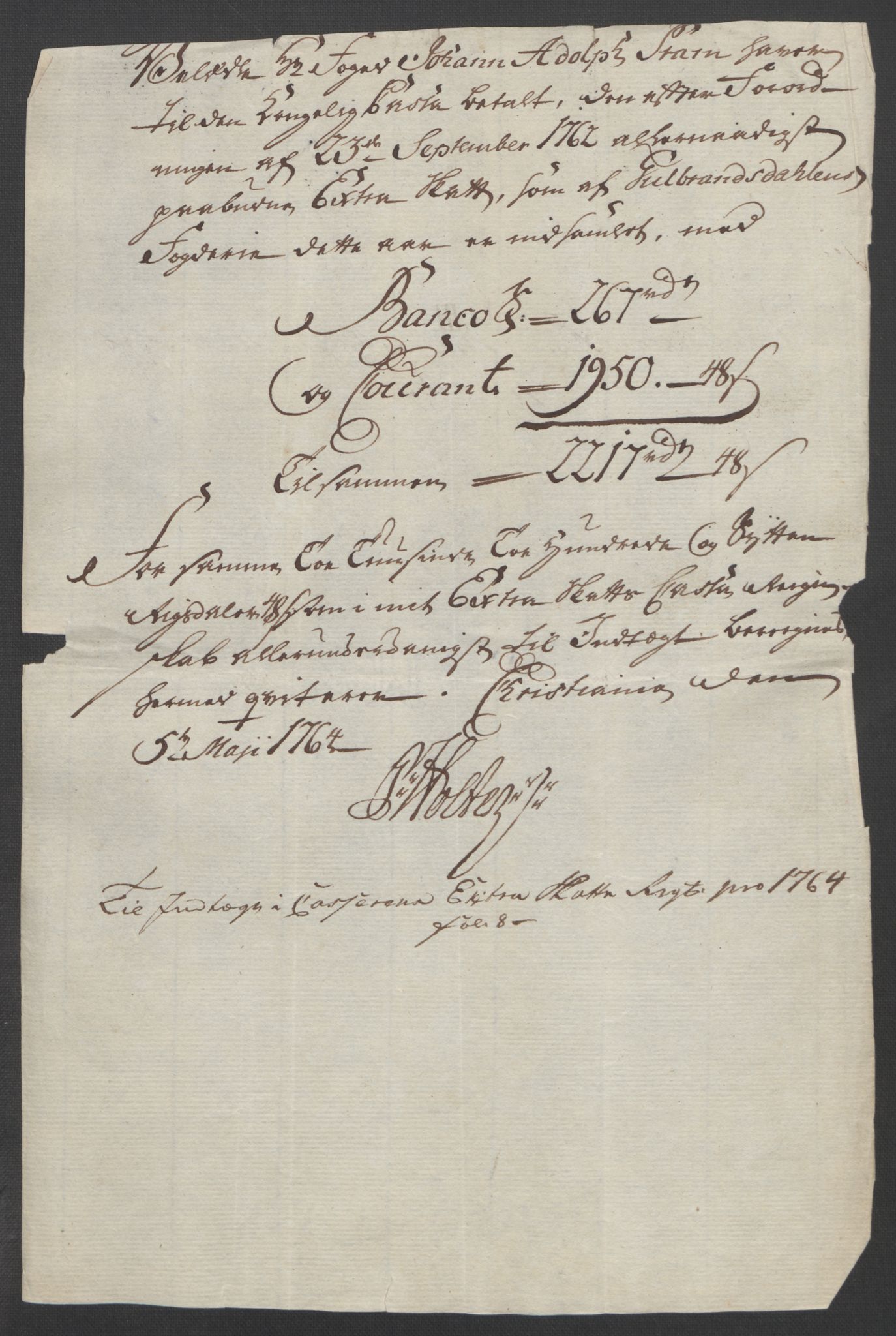 Rentekammeret inntil 1814, Reviderte regnskaper, Fogderegnskap, AV/RA-EA-4092/R17/L1266: Ekstraskatten Gudbrandsdal, 1762-1766, p. 90