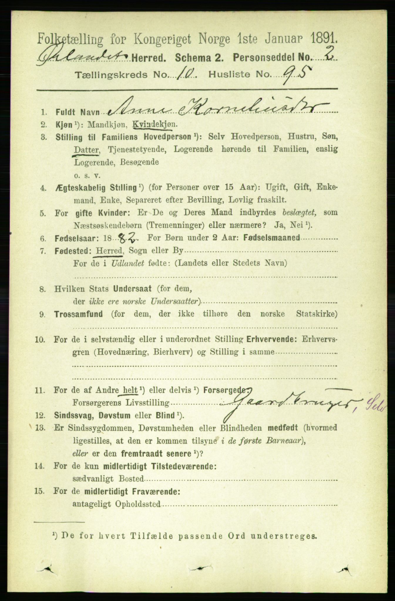 RA, 1891 census for 1621 Ørland, 1891, p. 4774