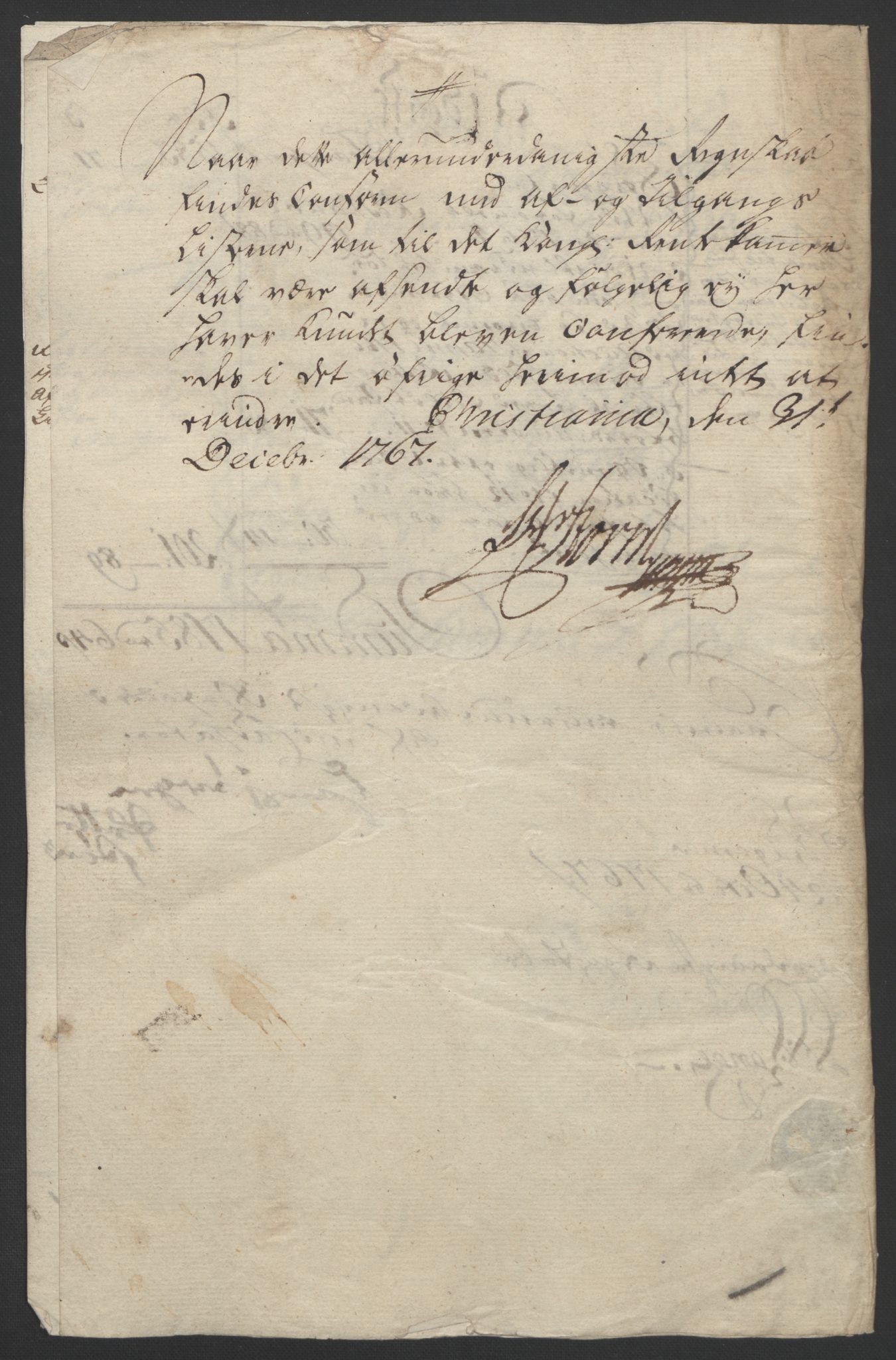 Rentekammeret inntil 1814, Reviderte regnskaper, Byregnskaper, AV/RA-EA-4066/R/Rf/L0119/0001: [F2] Kontribusjonsregnskap / Ekstraskatt, 1762-1767, p. 269