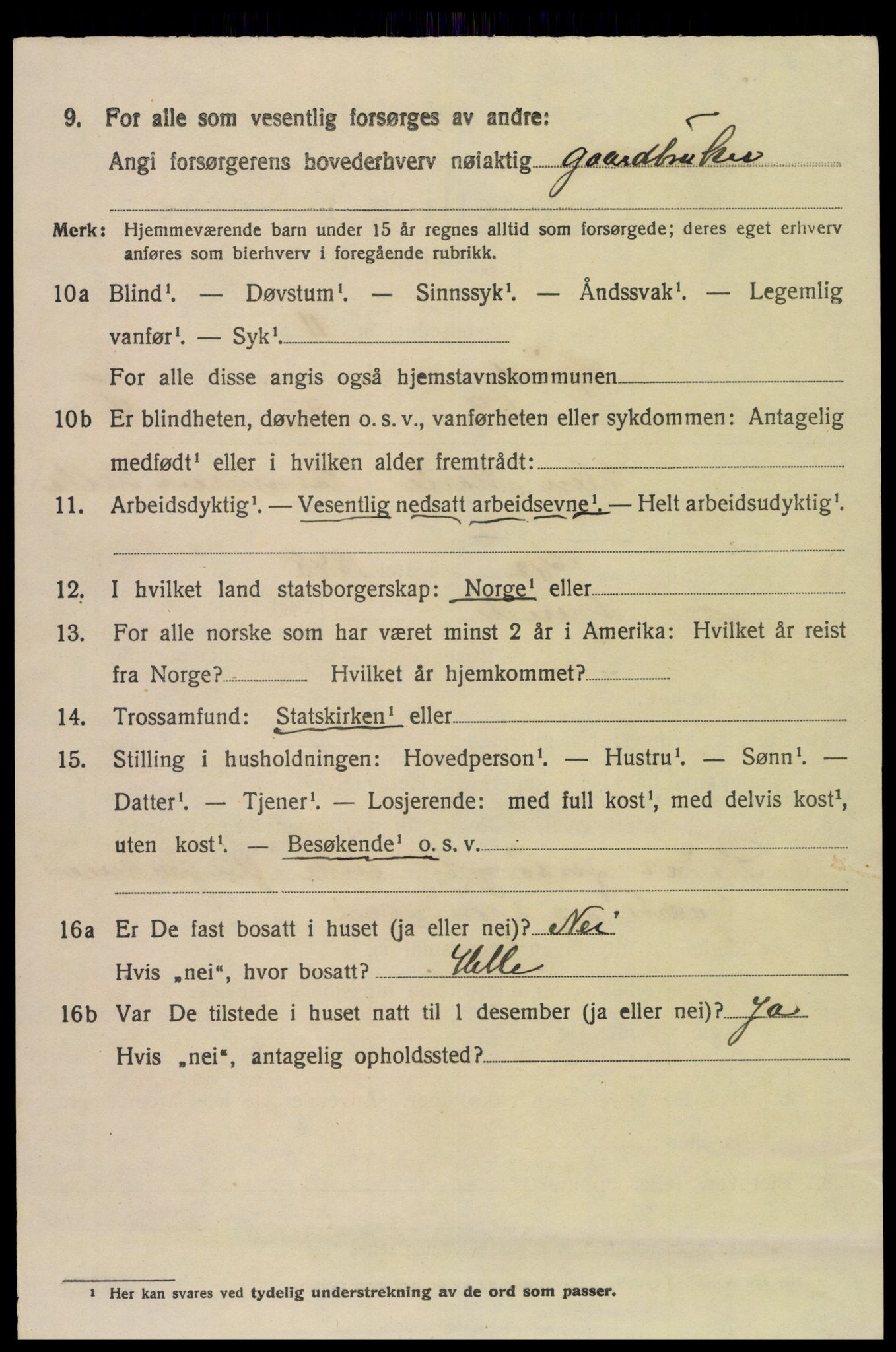 SAK, 1920 census for Spind, 1920, p. 1632