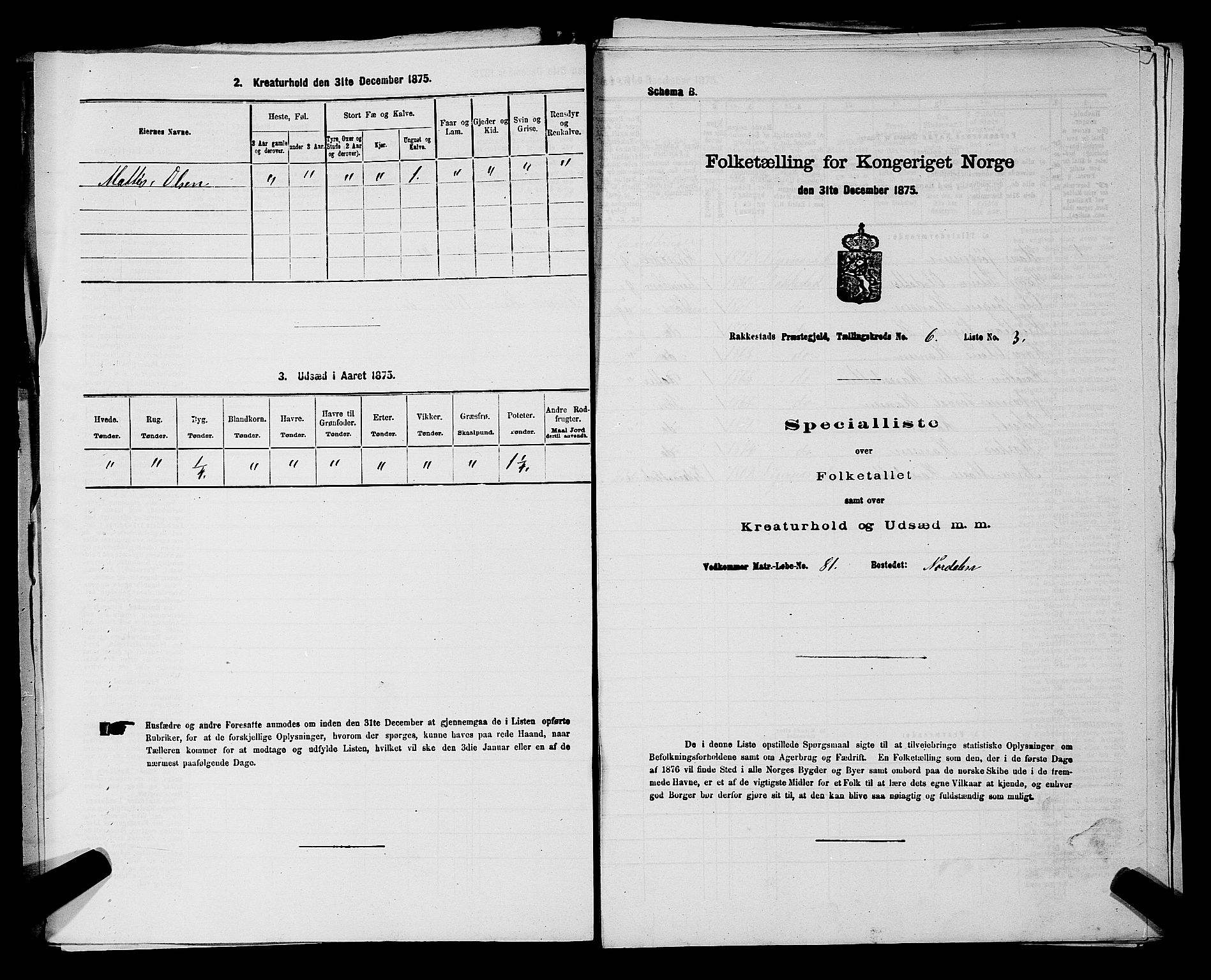 RA, 1875 census for 0128P Rakkestad, 1875, p. 674