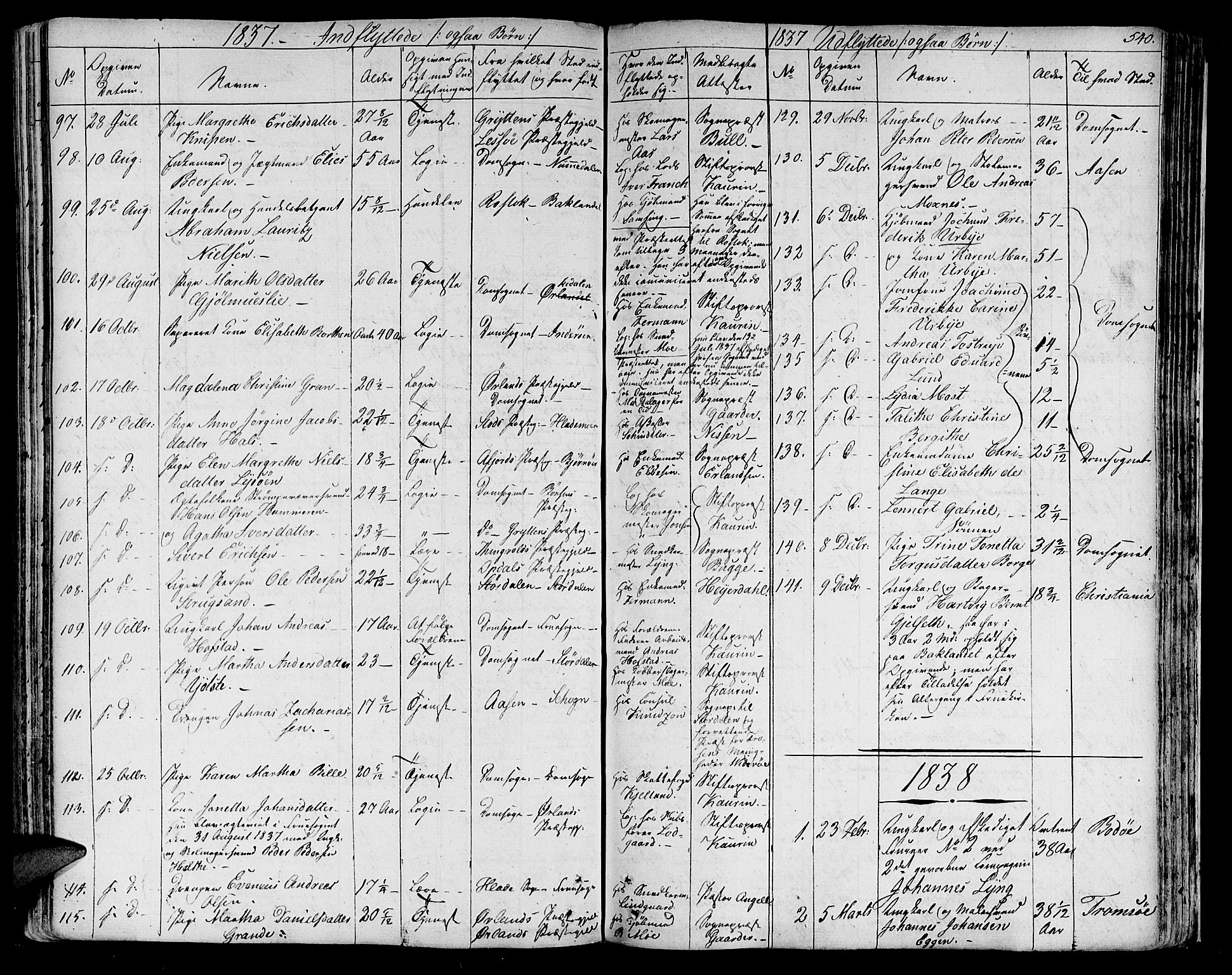 Ministerialprotokoller, klokkerbøker og fødselsregistre - Sør-Trøndelag, SAT/A-1456/602/L0109: Parish register (official) no. 602A07, 1821-1840, p. 540