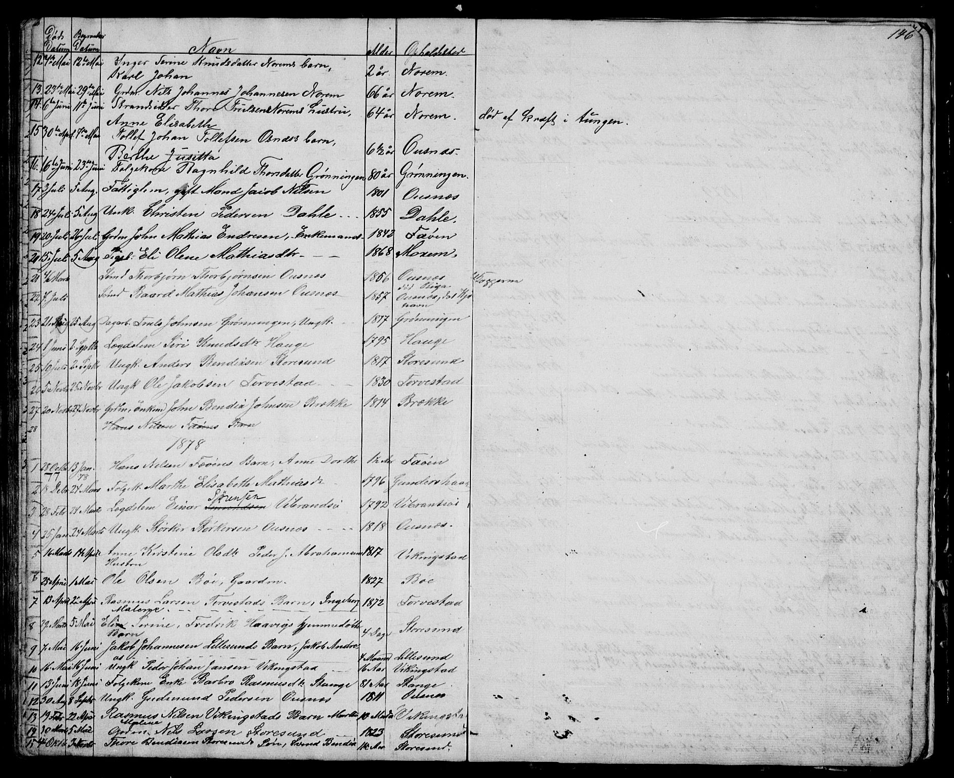 Torvastad sokneprestkontor, AV/SAST-A -101857/H/Ha/Hab/L0003: Parish register (copy) no. B 3, 1850-1900, p. 146