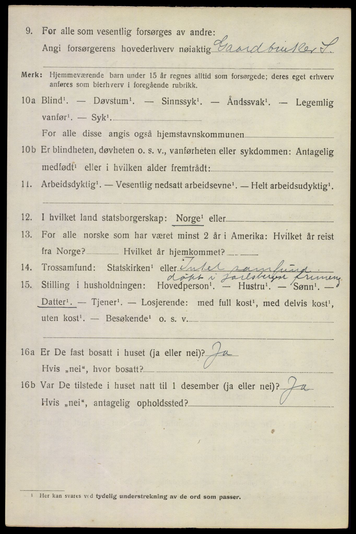 SAKO, 1920 census for Ramnes, 1920, p. 1357