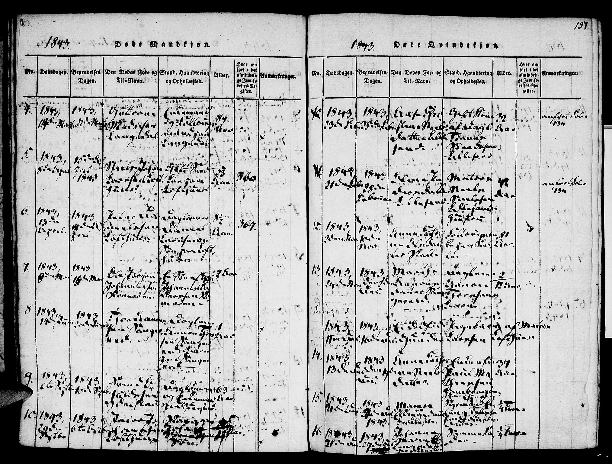 Vestre Moland sokneprestkontor, AV/SAK-1111-0046/F/Fa/Fab/L0003: Parish register (official) no. A 3, 1816-1843, p. 137