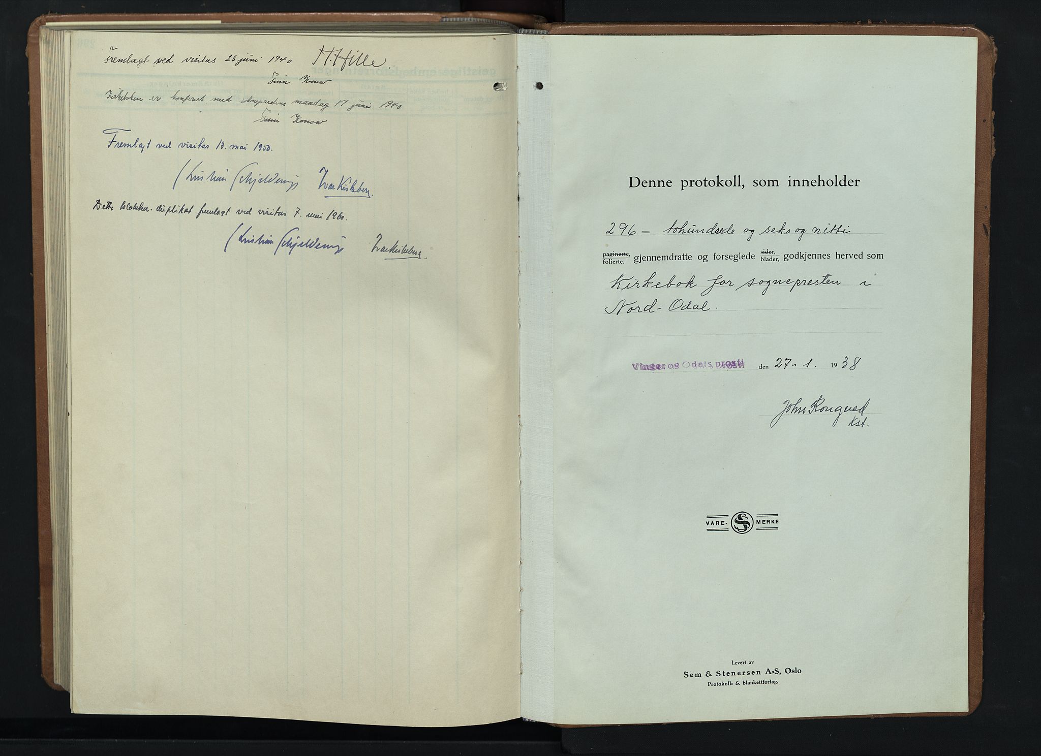 Nord-Odal prestekontor, SAH/PREST-032/H/Ha/Hab/L0006: Parish register (copy) no. 6, 1936-1950