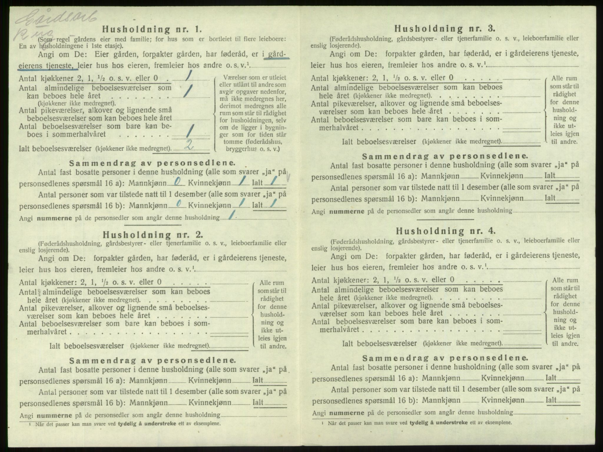 SAB, 1920 census for Fjaler, 1920, p. 581