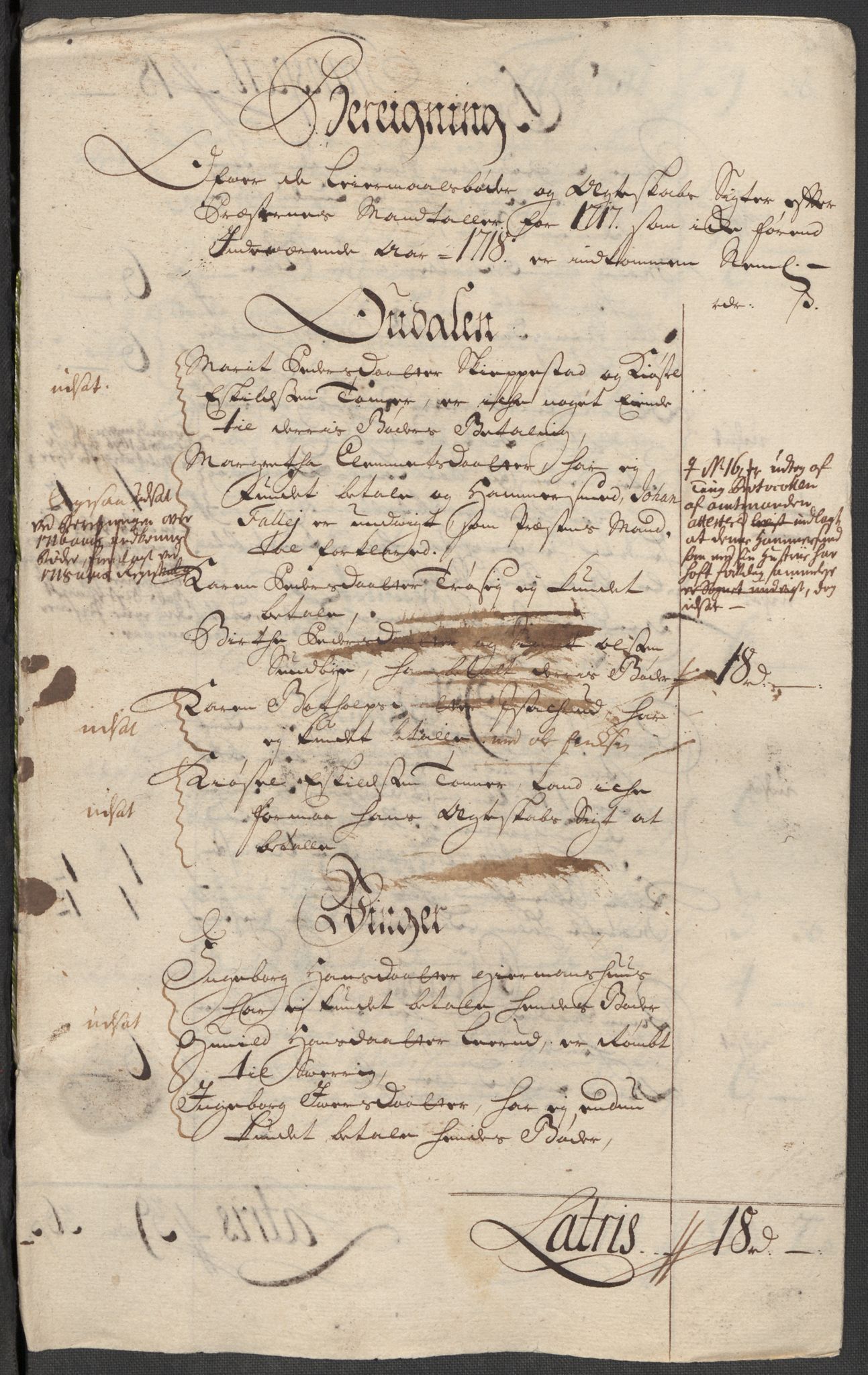 Rentekammeret inntil 1814, Reviderte regnskaper, Fogderegnskap, RA/EA-4092/R13/L0857: Fogderegnskap Solør, Odal og Østerdal, 1718, p. 217