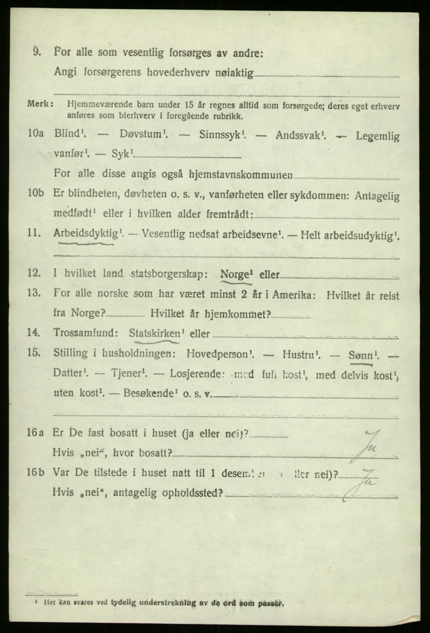 SAB, 1920 census for Vevring, 1920, p. 1413