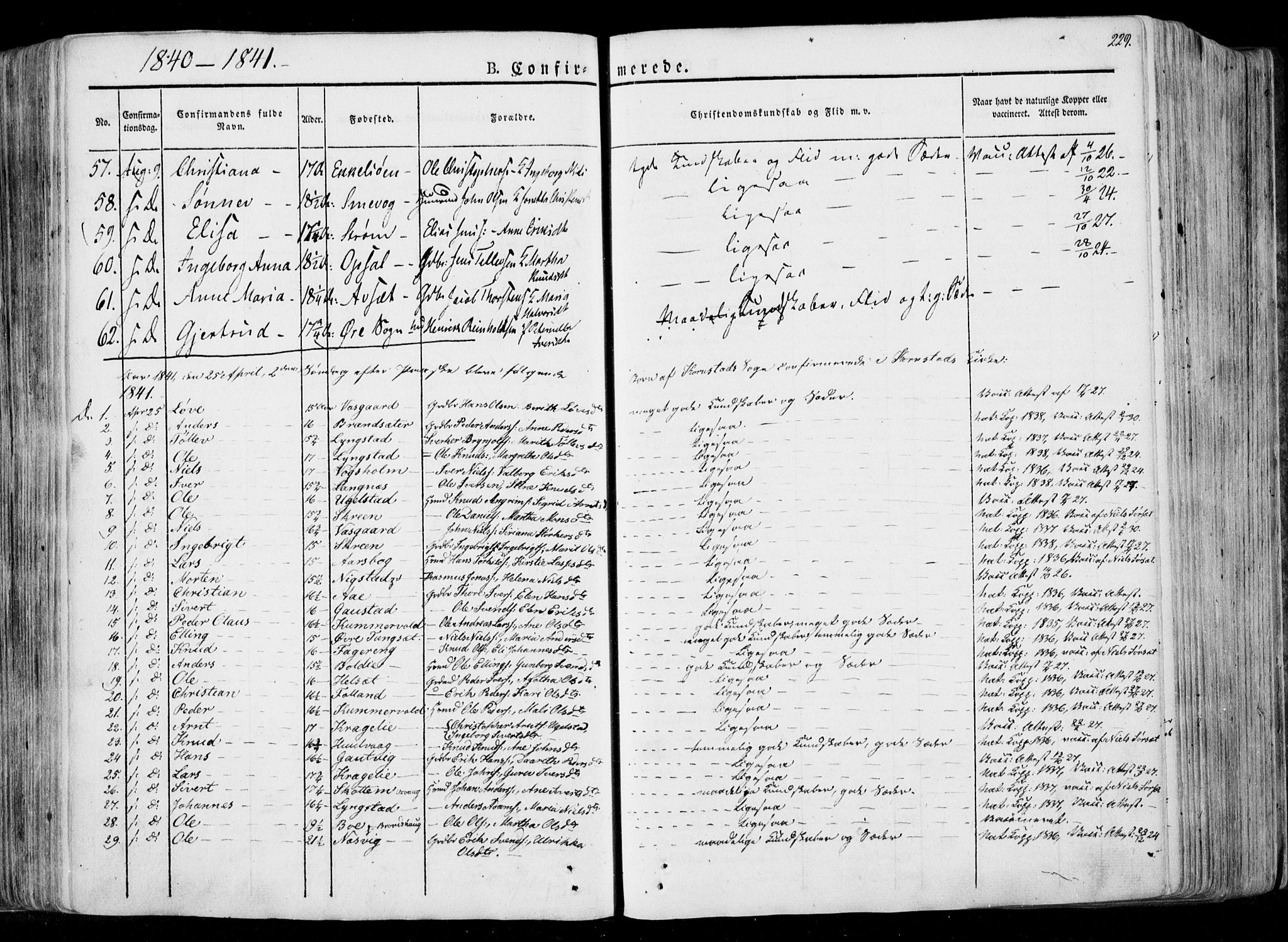 Ministerialprotokoller, klokkerbøker og fødselsregistre - Møre og Romsdal, AV/SAT-A-1454/568/L0803: Parish register (official) no. 568A10, 1830-1853, p. 229