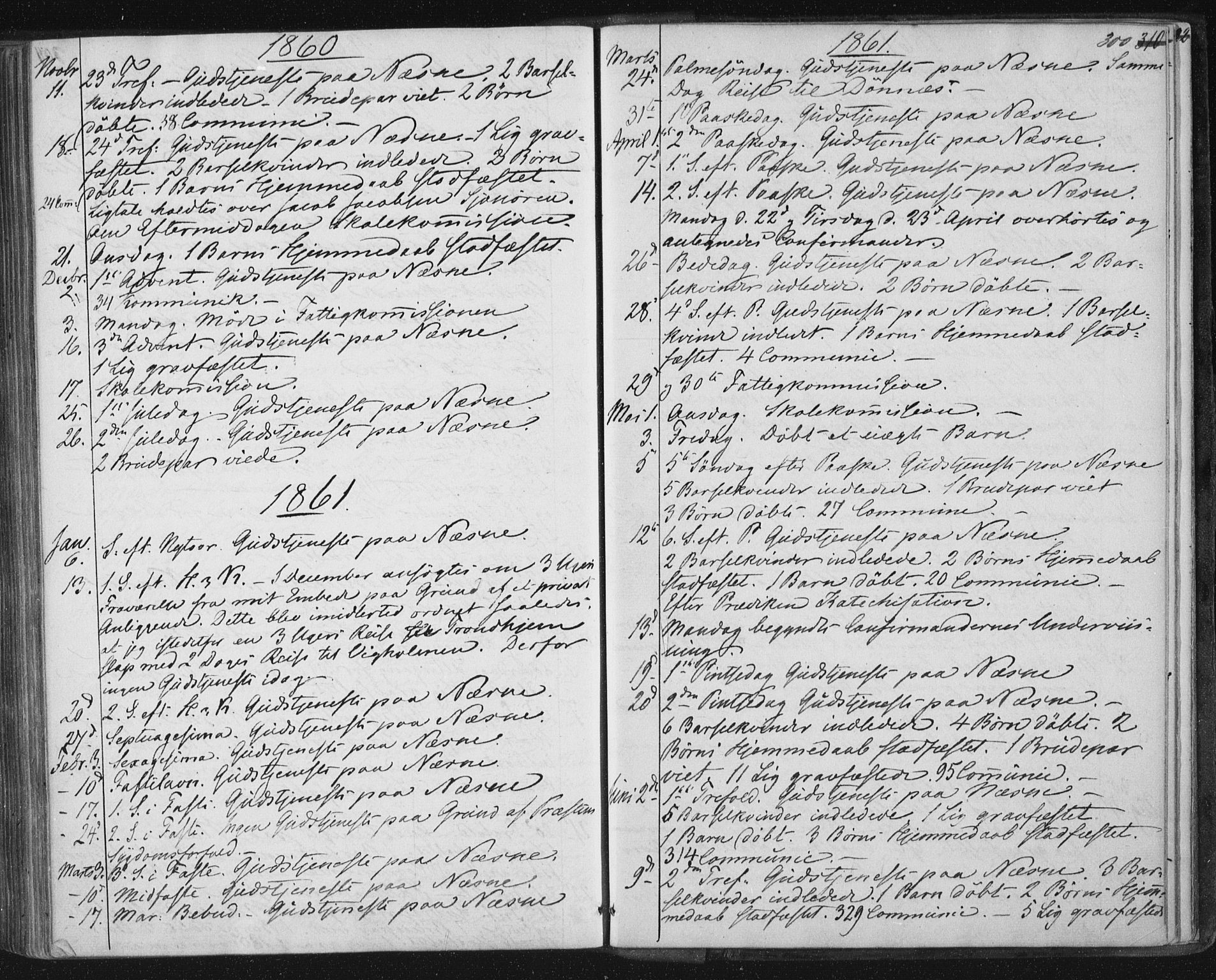 Ministerialprotokoller, klokkerbøker og fødselsregistre - Nordland, AV/SAT-A-1459/838/L0550: Parish register (official) no. 838A08, 1855-1865, p. 300