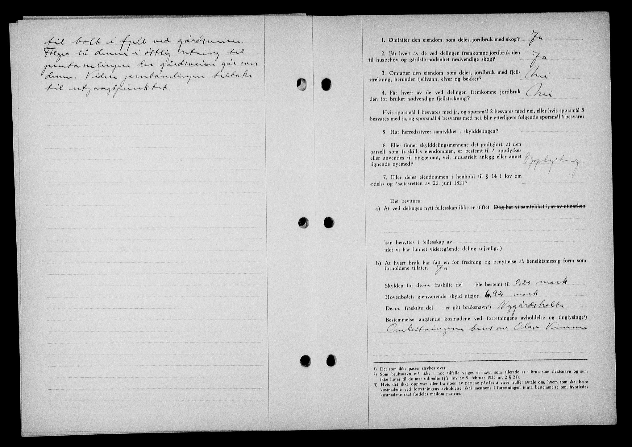 Nedenes sorenskriveri, AV/SAK-1221-0006/G/Gb/Gba/L0048: Mortgage book no. A-II, 1940-1941, Diary no: : 1062/1940