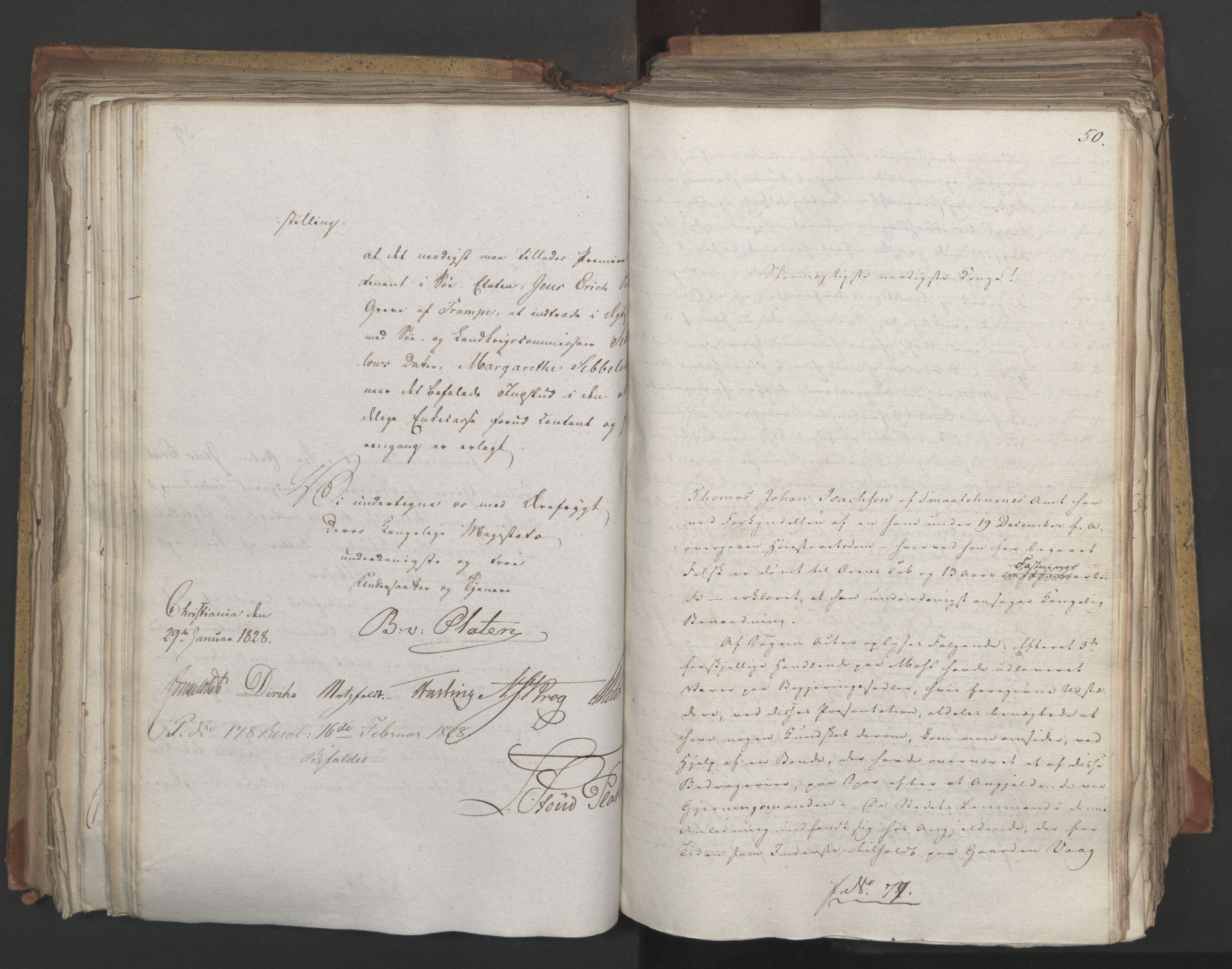Statsrådsavdelingen i Stockholm, AV/RA-S-1003/D/Da/L0054: Regjeringsinnstillinger nr. 1-230, 1828, p. 281
