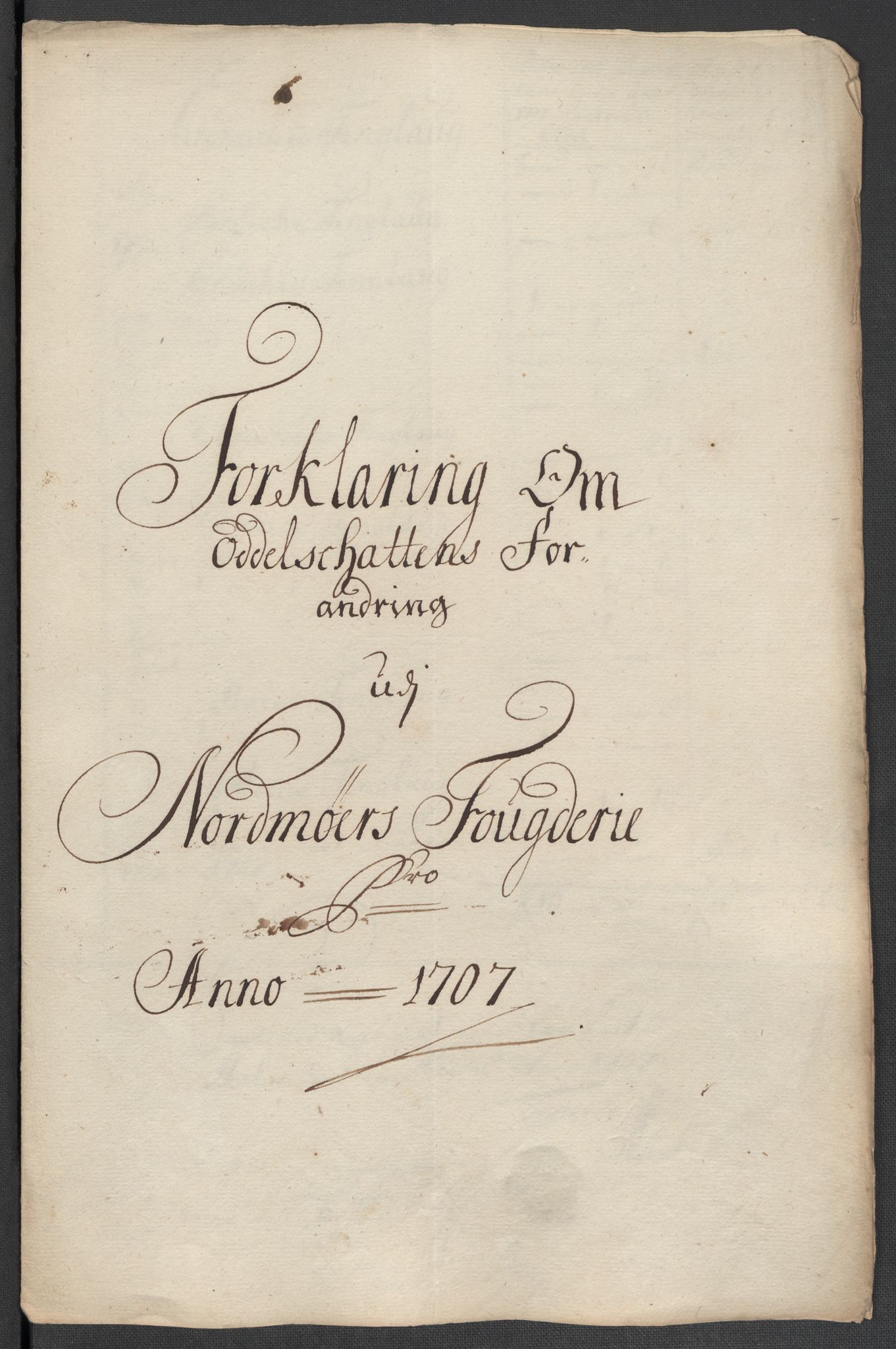 Rentekammeret inntil 1814, Reviderte regnskaper, Fogderegnskap, AV/RA-EA-4092/R56/L3742: Fogderegnskap Nordmøre, 1706-1707, p. 297