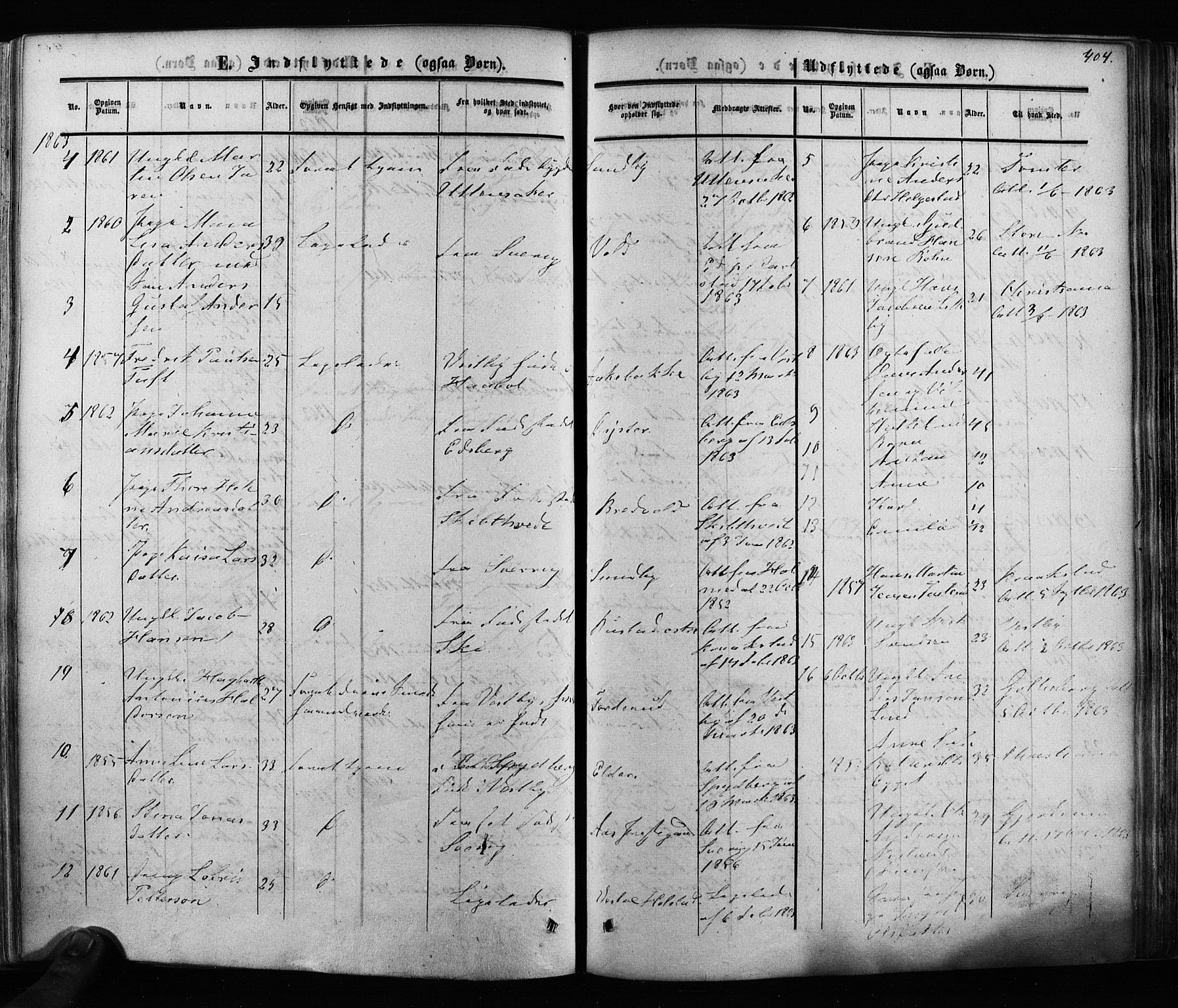 Ås prestekontor Kirkebøker, AV/SAO-A-10894/F/Fa/L0007: Parish register (official) no. I 7, 1854-1870, p. 404