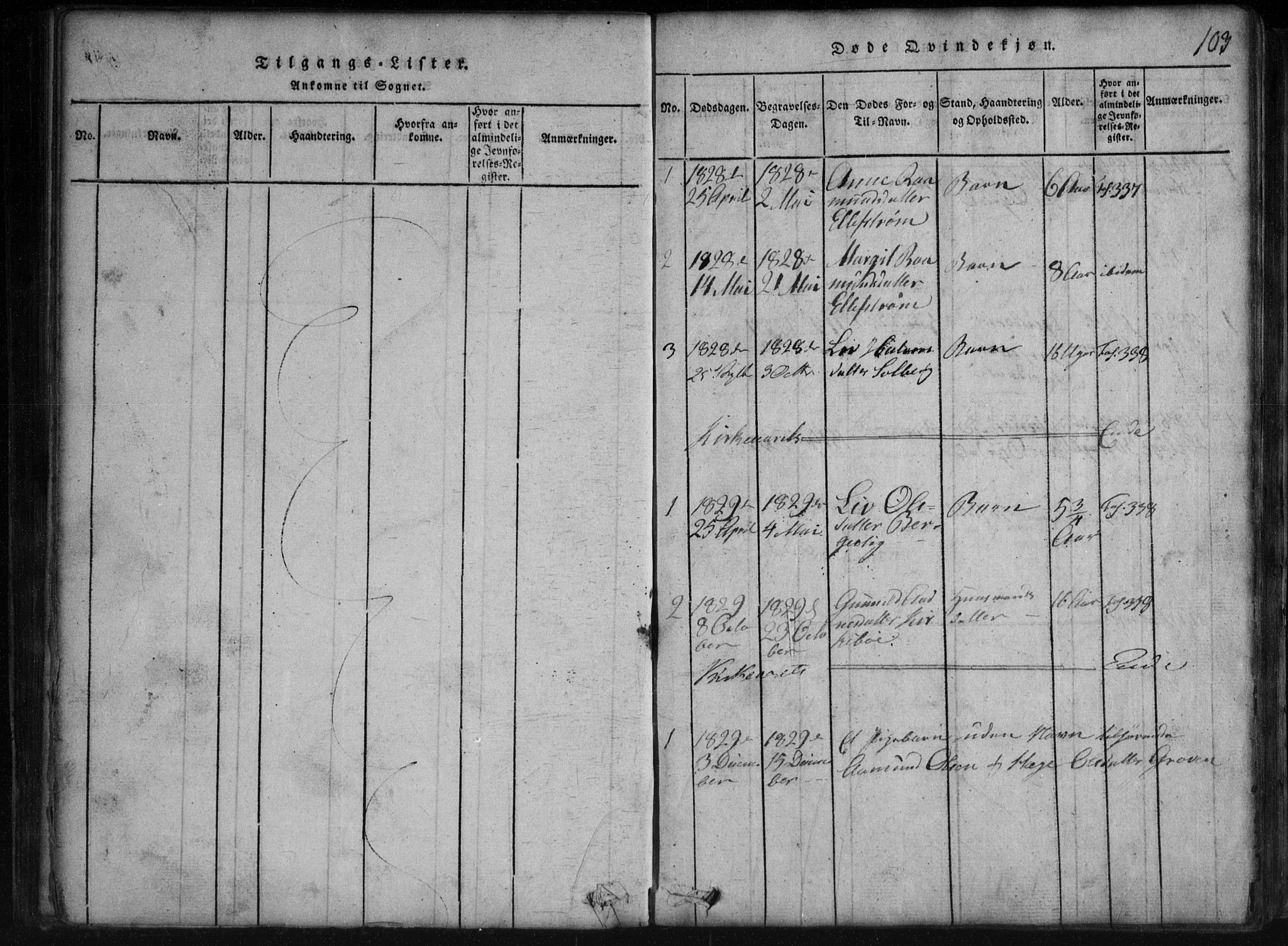 Rauland kirkebøker, SAKO/A-292/G/Gb/L0001: Parish register (copy) no. II 1, 1815-1886, p. 103