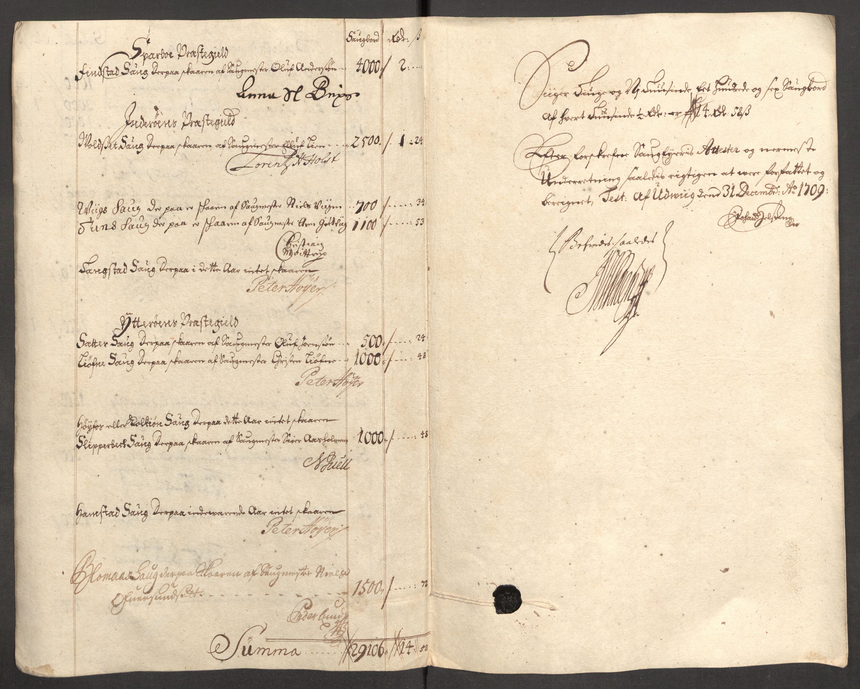 Rentekammeret inntil 1814, Reviderte regnskaper, Fogderegnskap, RA/EA-4092/R63/L4317: Fogderegnskap Inderøy, 1709, p. 136