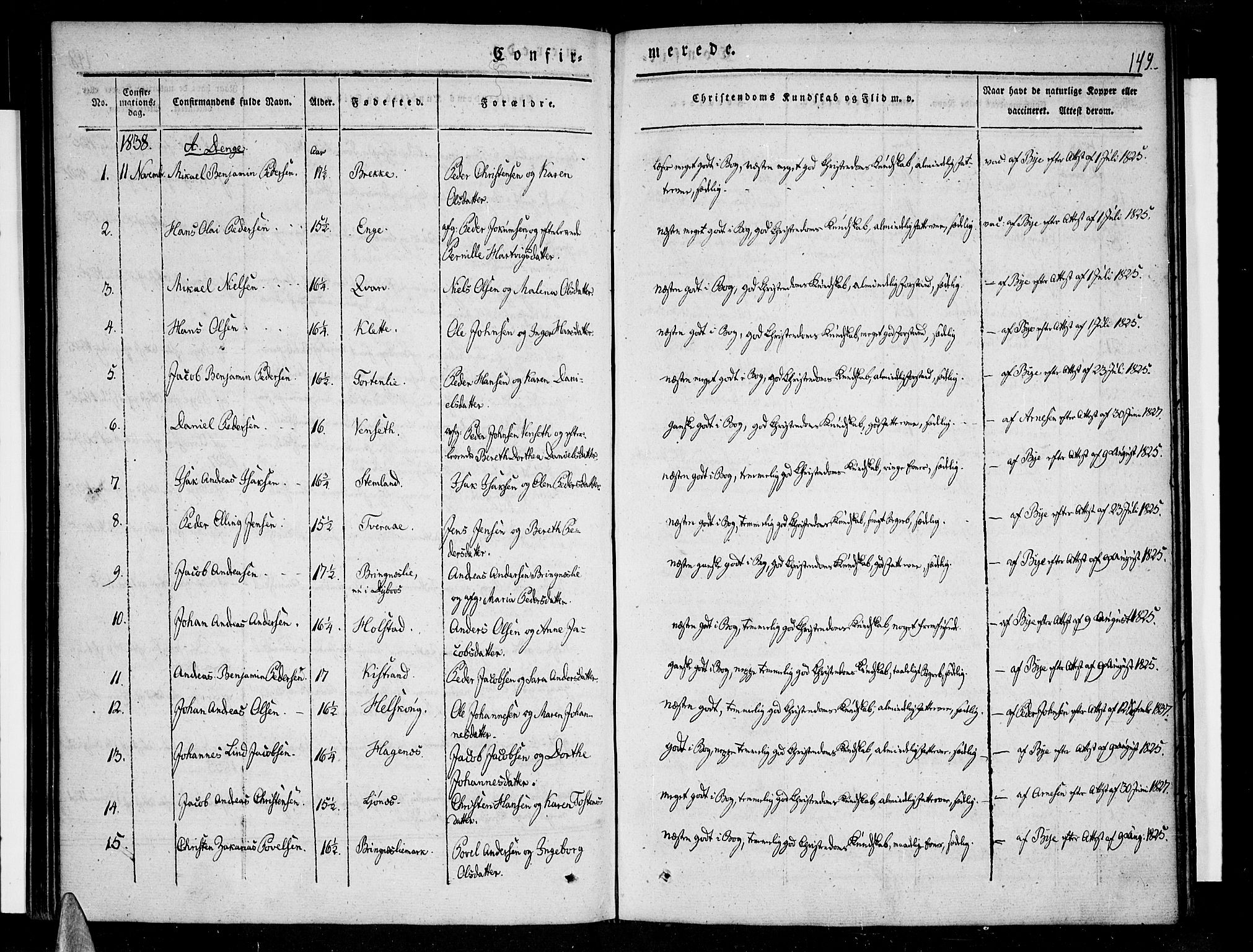 Ministerialprotokoller, klokkerbøker og fødselsregistre - Nordland, AV/SAT-A-1459/852/L0737: Parish register (official) no. 852A07, 1833-1849, p. 149