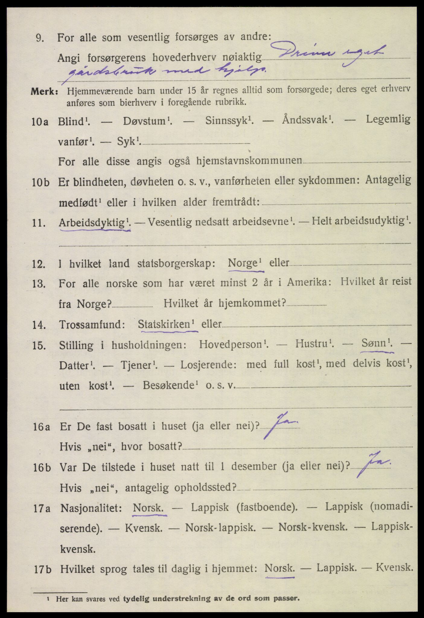 SAT, 1920 census for Hegra, 1920, p. 4025