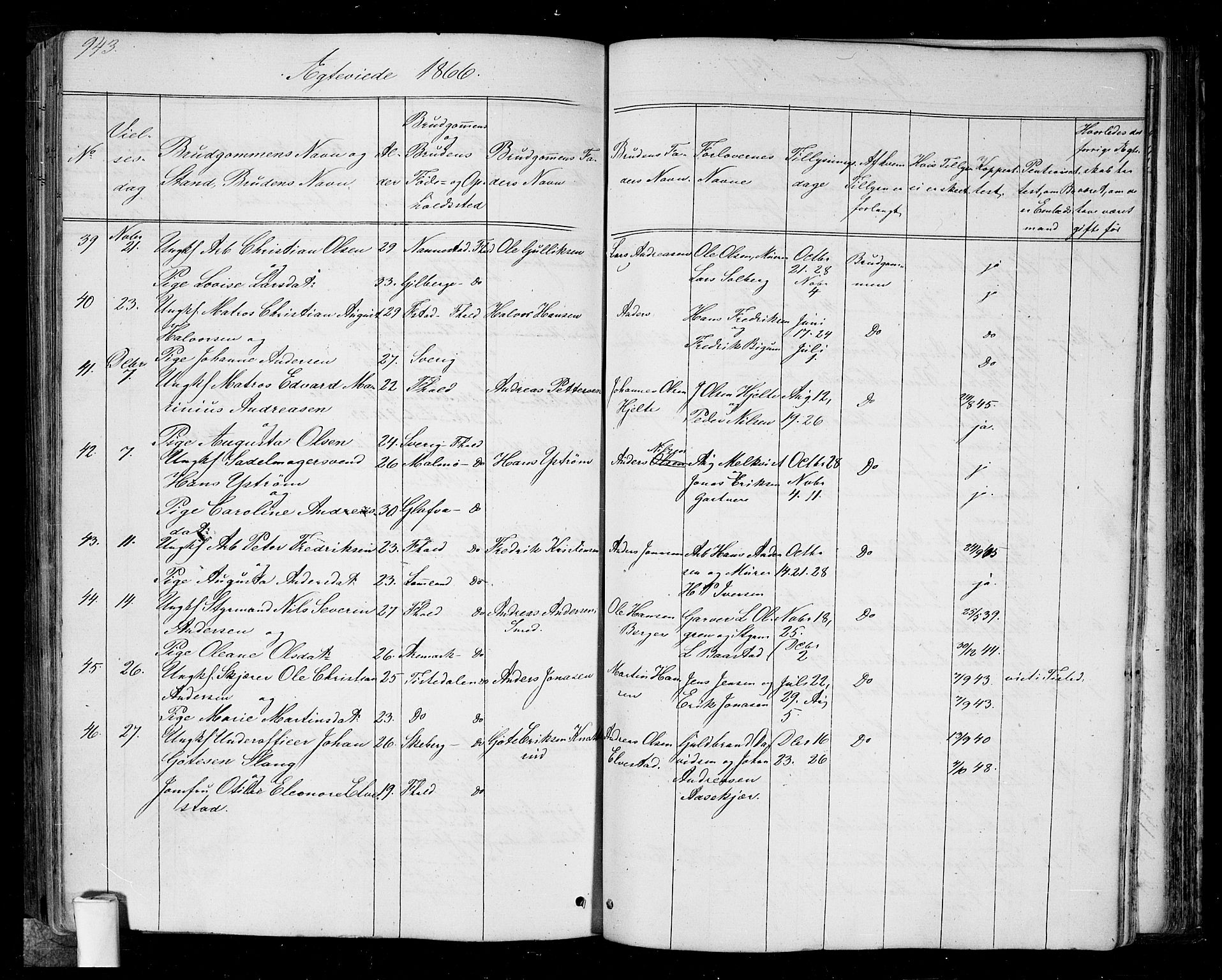 Halden prestekontor Kirkebøker, SAO/A-10909/G/Ga/L0005b: Parish register (copy) no. 5B, 1864-1868, p. 943
