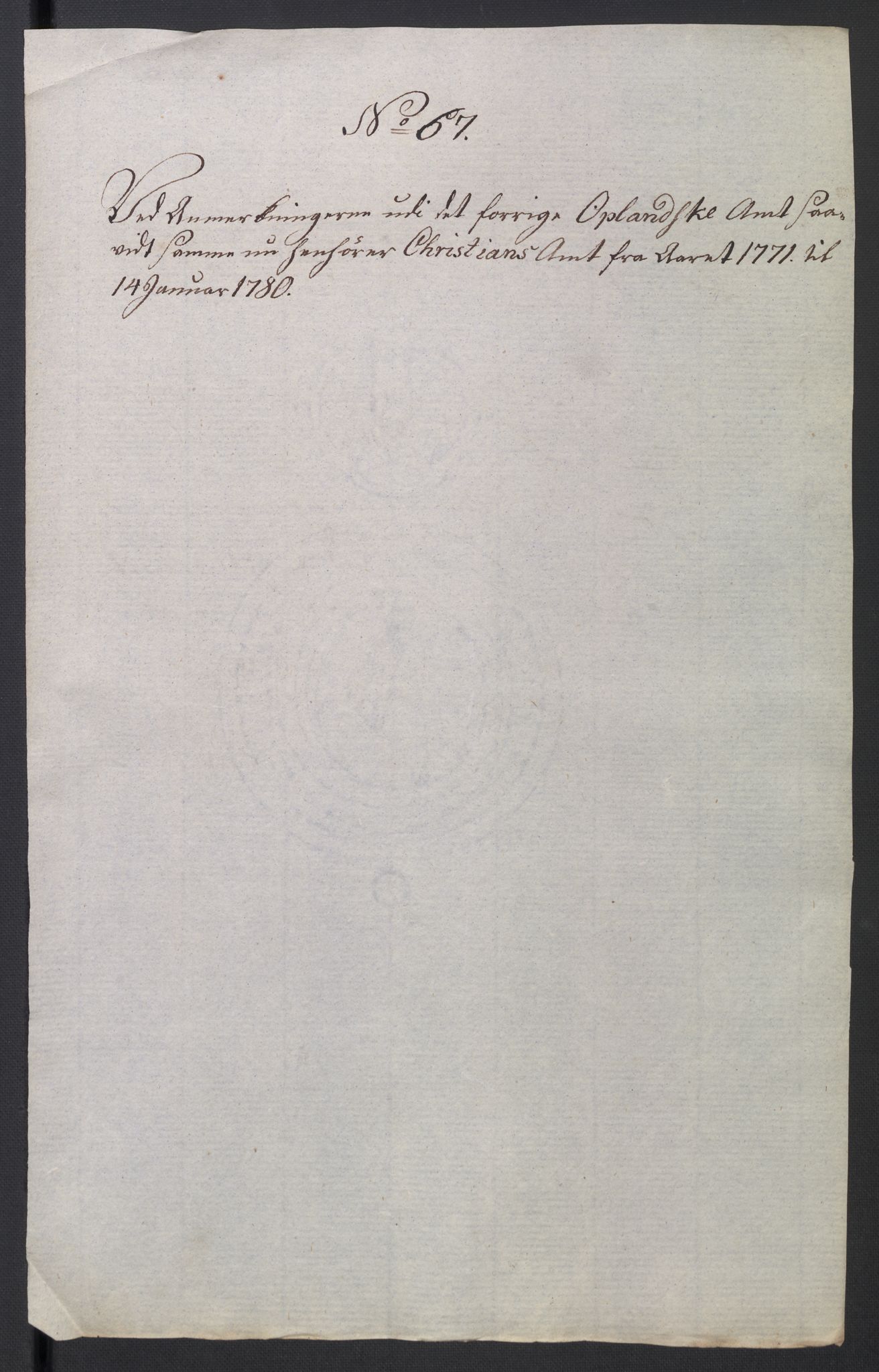 Rentekammeret inntil 1814, Reviderte regnskaper, Mindre regnskaper, AV/RA-EA-4068/Rb/L0014: Opplands amt, 1771-1779, p. 25