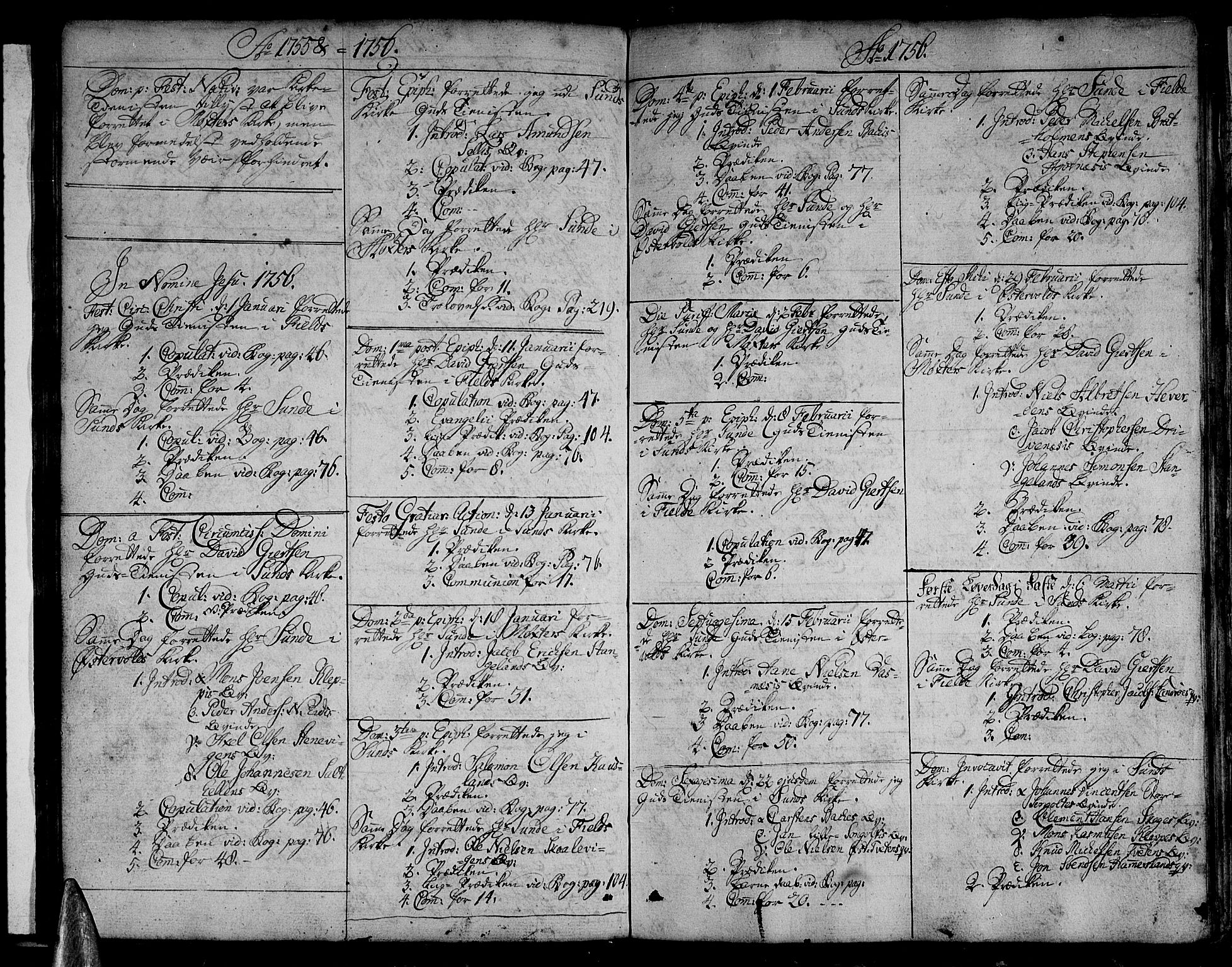 Sund sokneprestembete, AV/SAB-A-99930: Parish register (official) no. A 3, 1740-1769