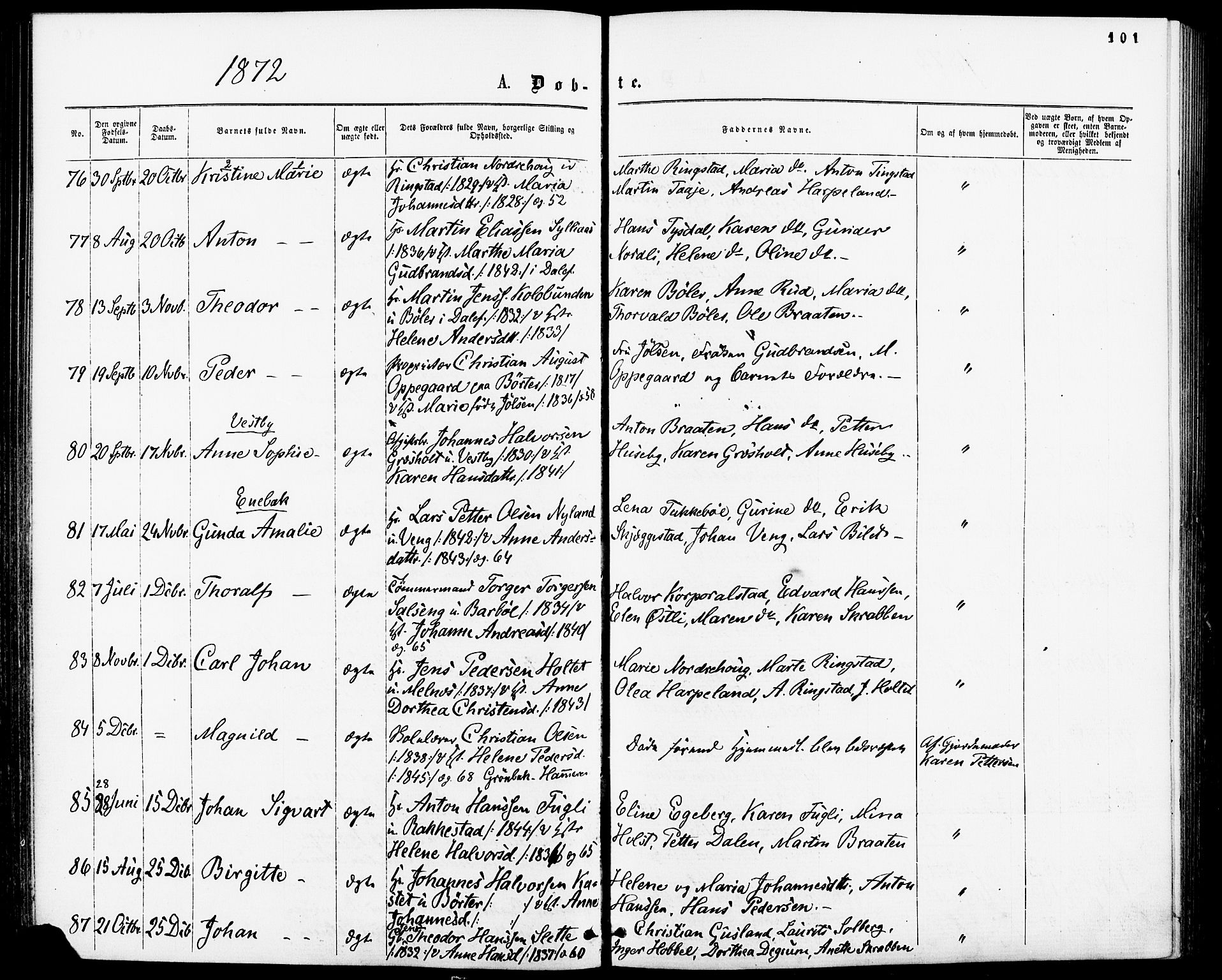 Enebakk prestekontor Kirkebøker, SAO/A-10171c/F/Fa/L0011: Parish register (official) no. I 11, 1862-1882, p. 101