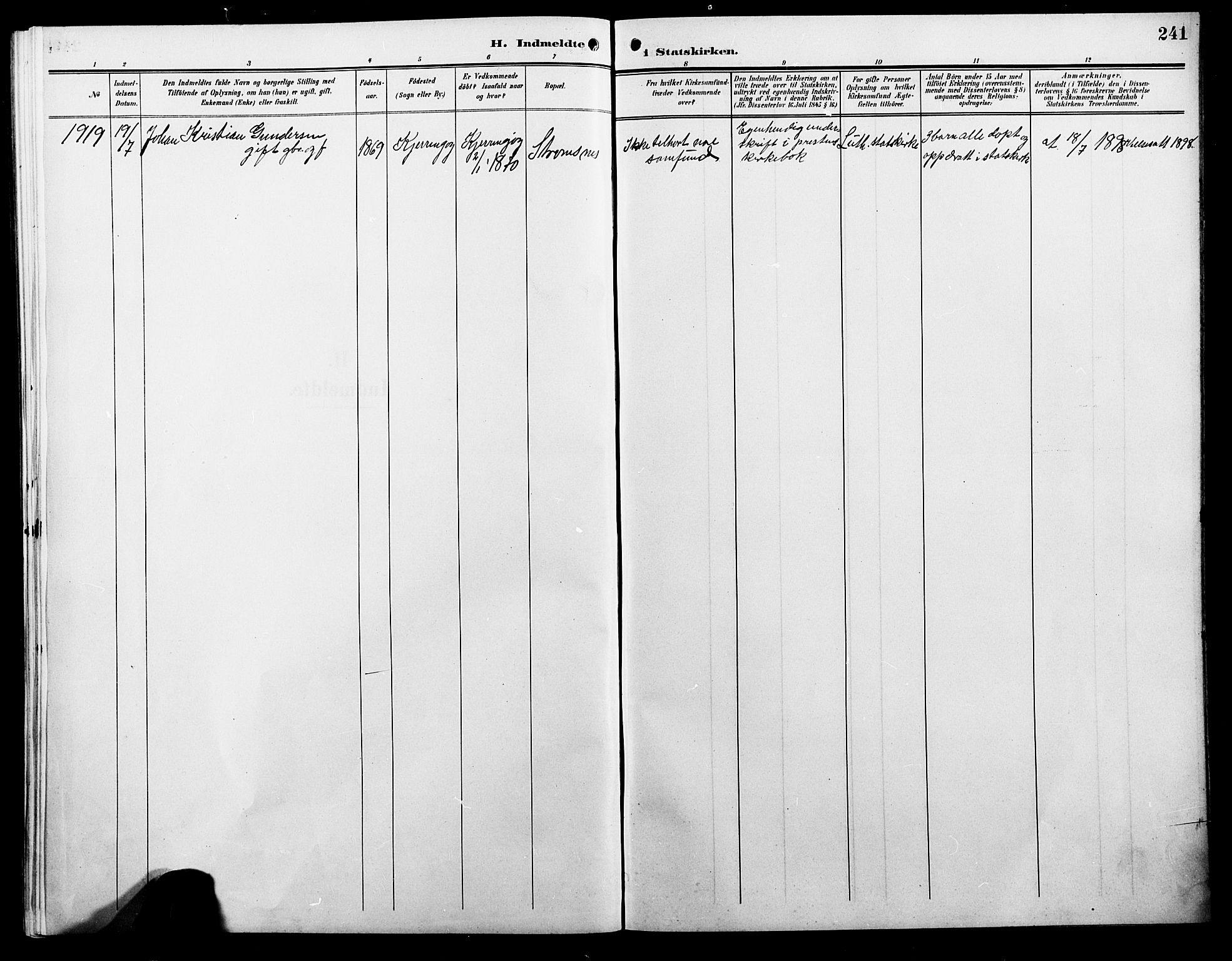 Ministerialprotokoller, klokkerbøker og fødselsregistre - Nordland, SAT/A-1459/854/L0787: Parish register (copy) no. 854C03, 1913-1926, p. 241