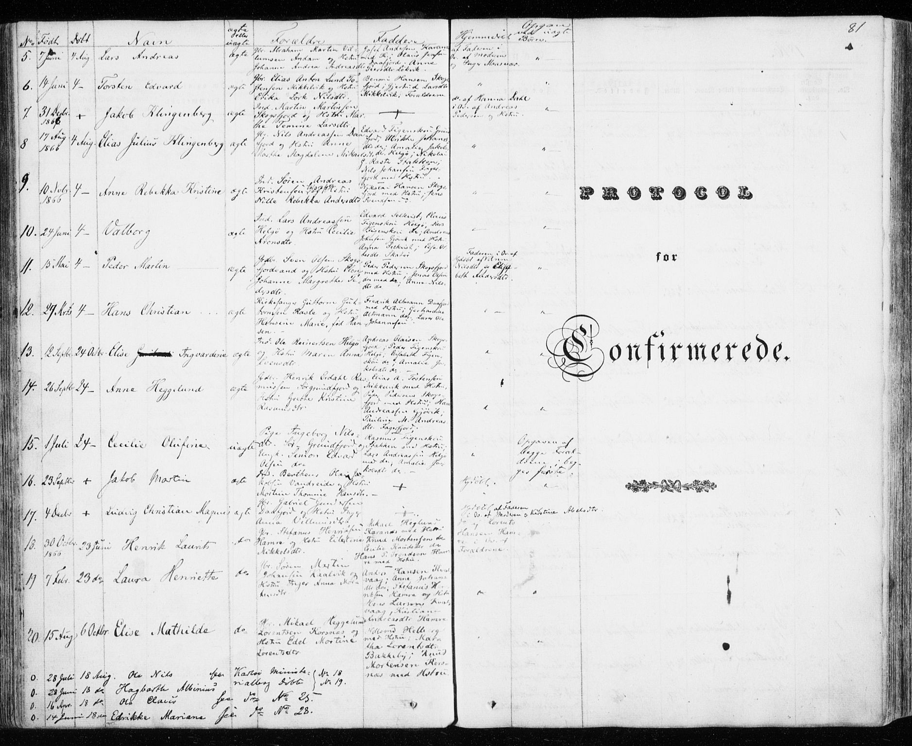Karlsøy sokneprestembete, AV/SATØ-S-1299/H/Ha/Haa/L0009kirke: Parish register (official) no. 9, 1838-1867, p. 81